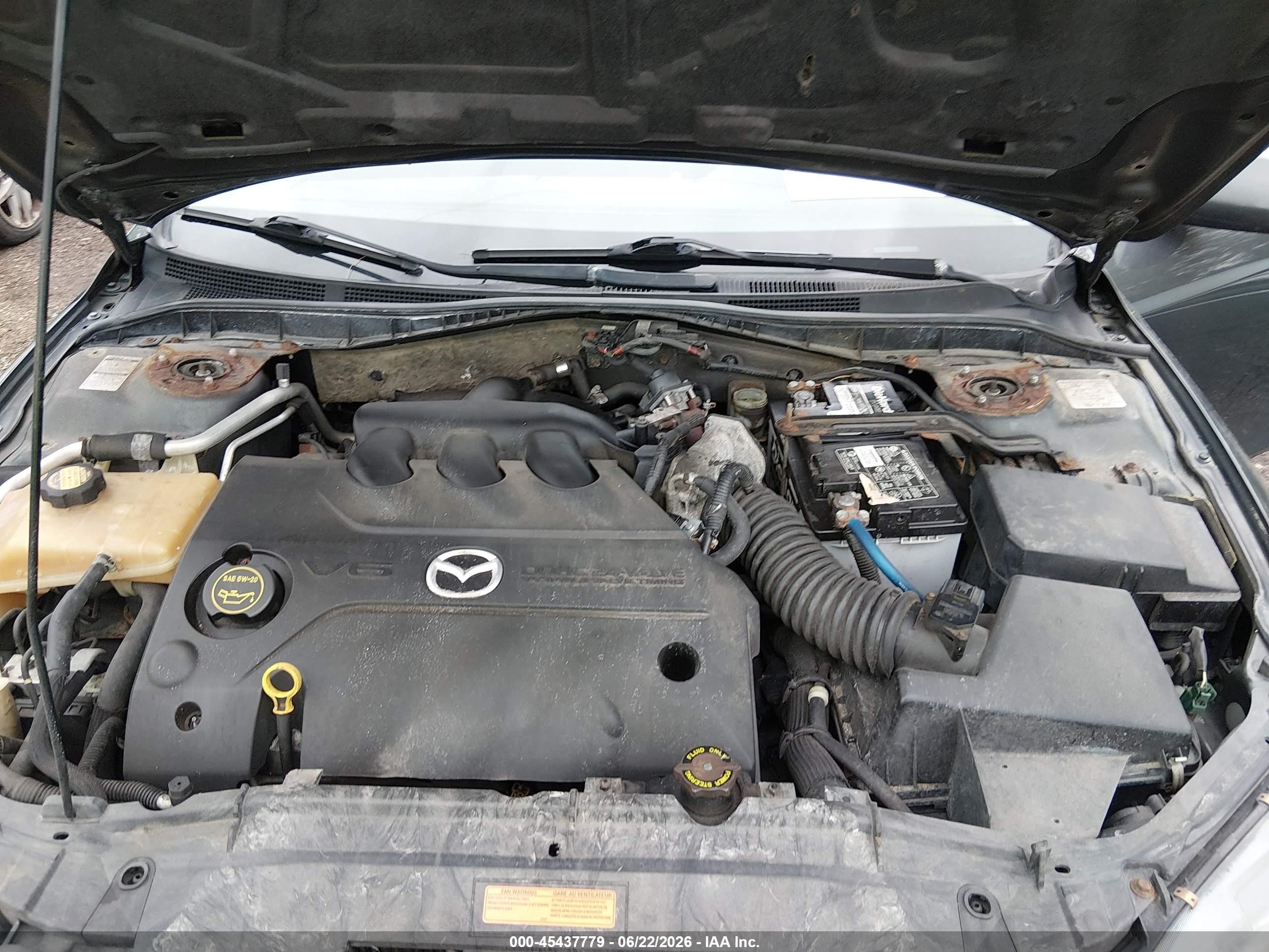 2004 Mazda Mazda6 S Gray vin: 1YVFP84D445N93186