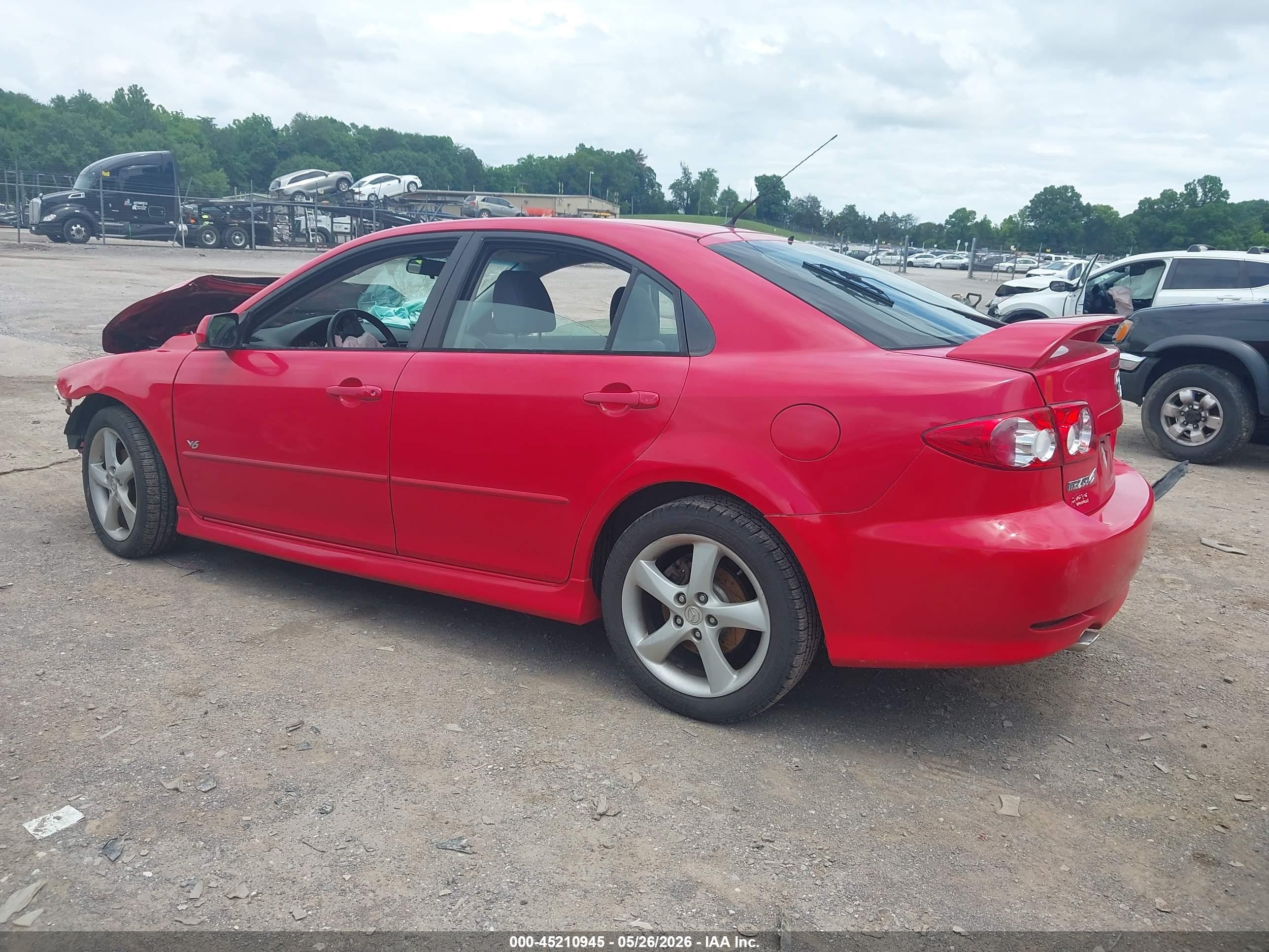 2004 Mazda Mazda6 S Red vin: 1YVFP84D545N65588