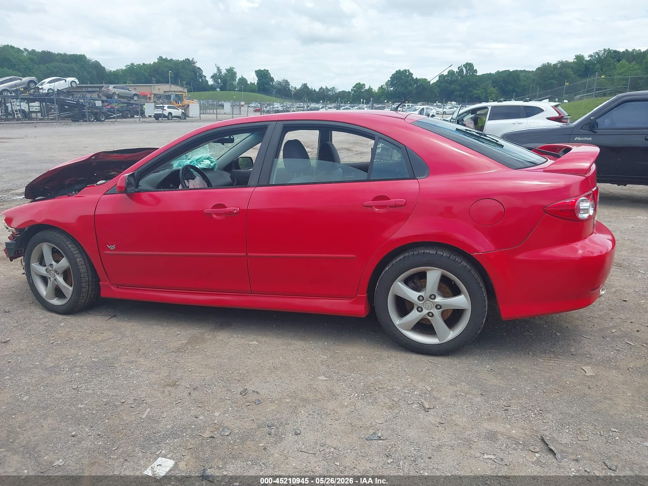 2004 Mazda Mazda6 S Red vin: 1YVFP84D545N65588