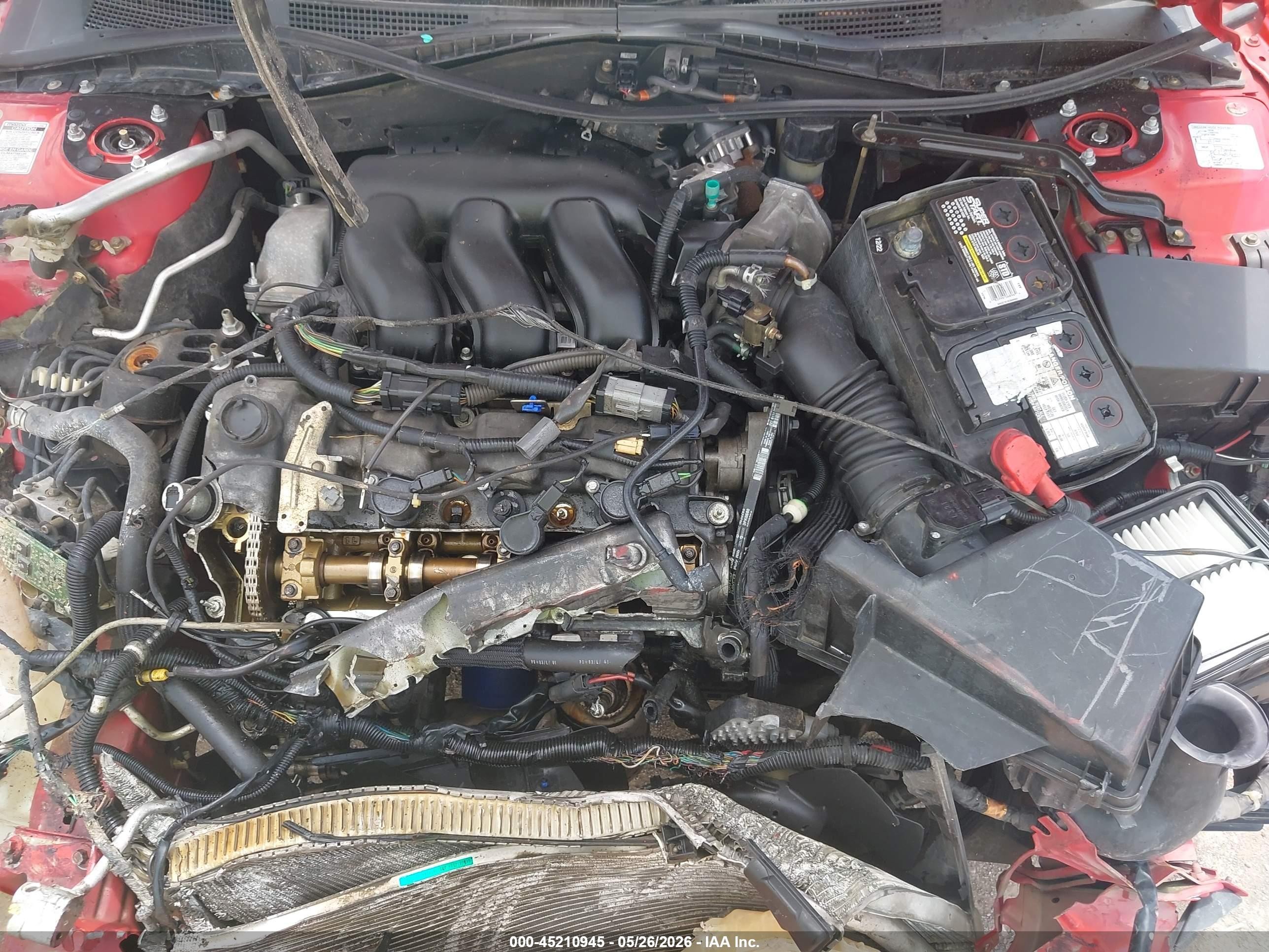 2004 Mazda Mazda6 S Red vin: 1YVFP84D545N65588
