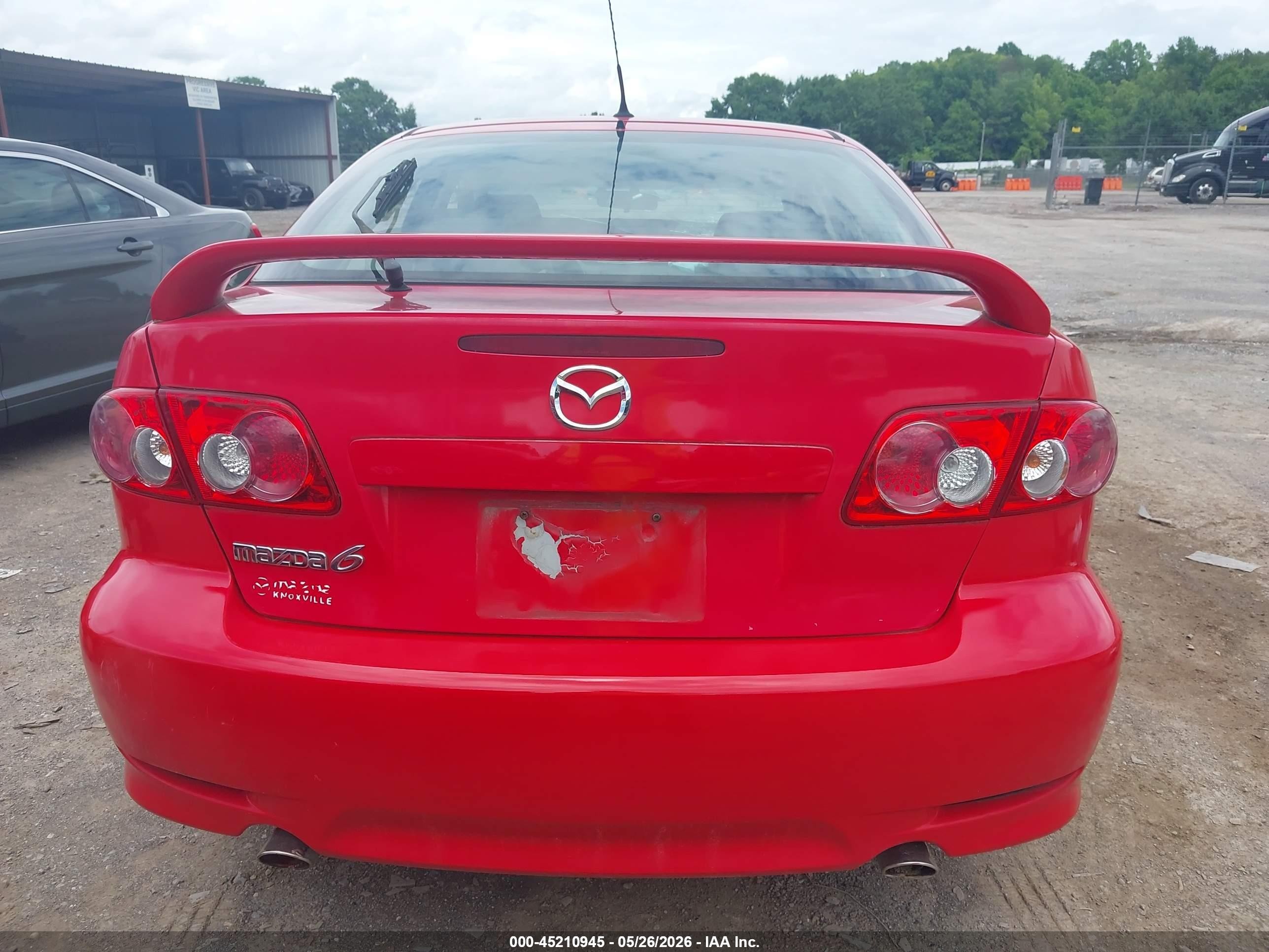 2004 Mazda Mazda6 S Red vin: 1YVFP84D545N65588