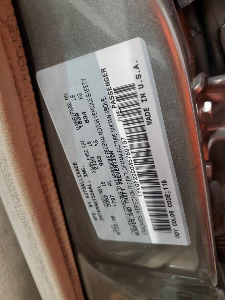 1998 Mazda 626 Dx Gold vin: 1YVGF22C0W5769197