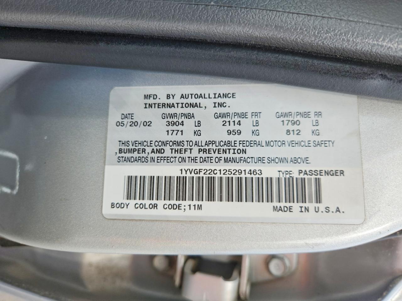 2002 Mazda 626 Lx Silver vin: 1YVGF22C125291463