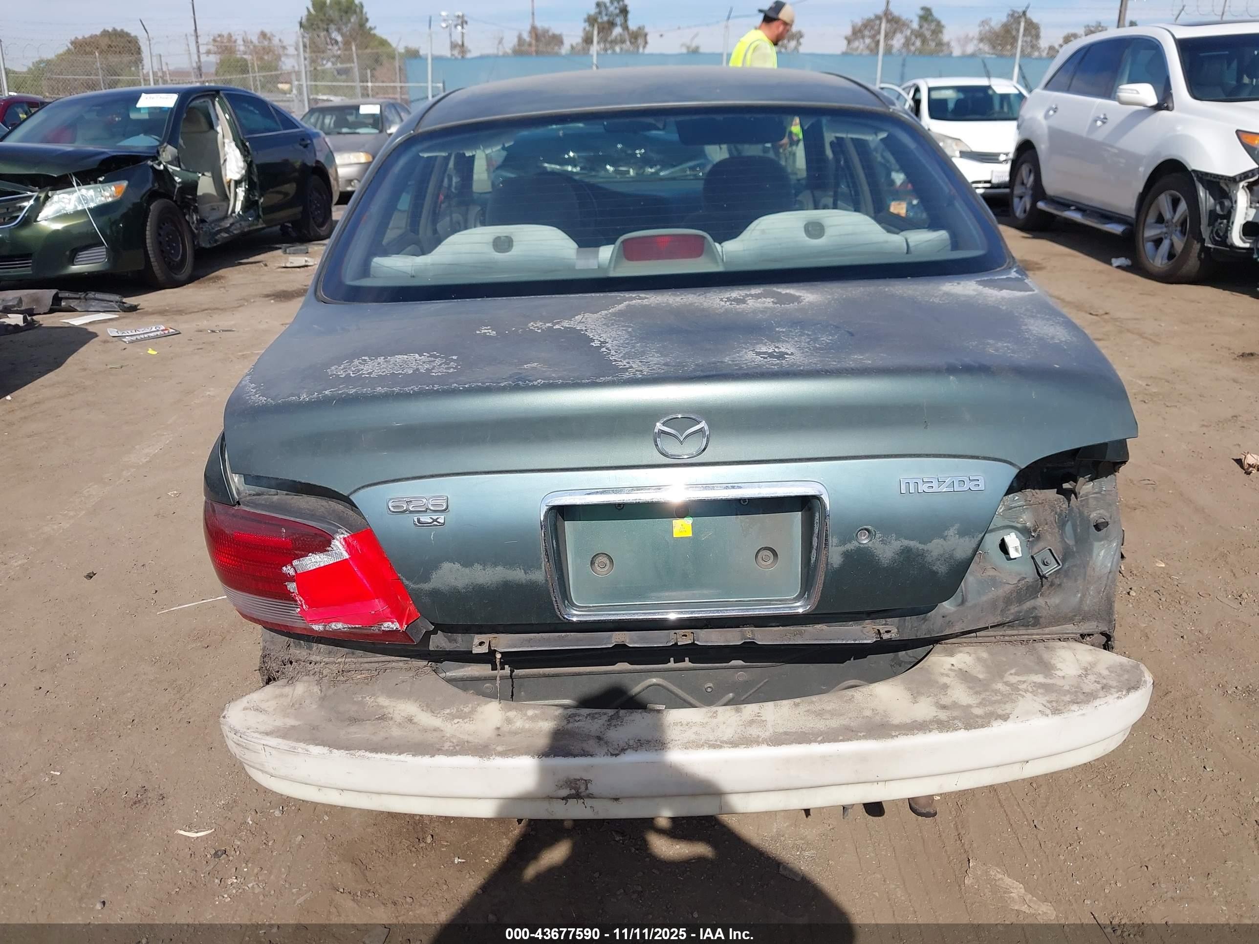 1998 Mazda 626 Dx/lx Green vin: 1YVGF22C2W5691764