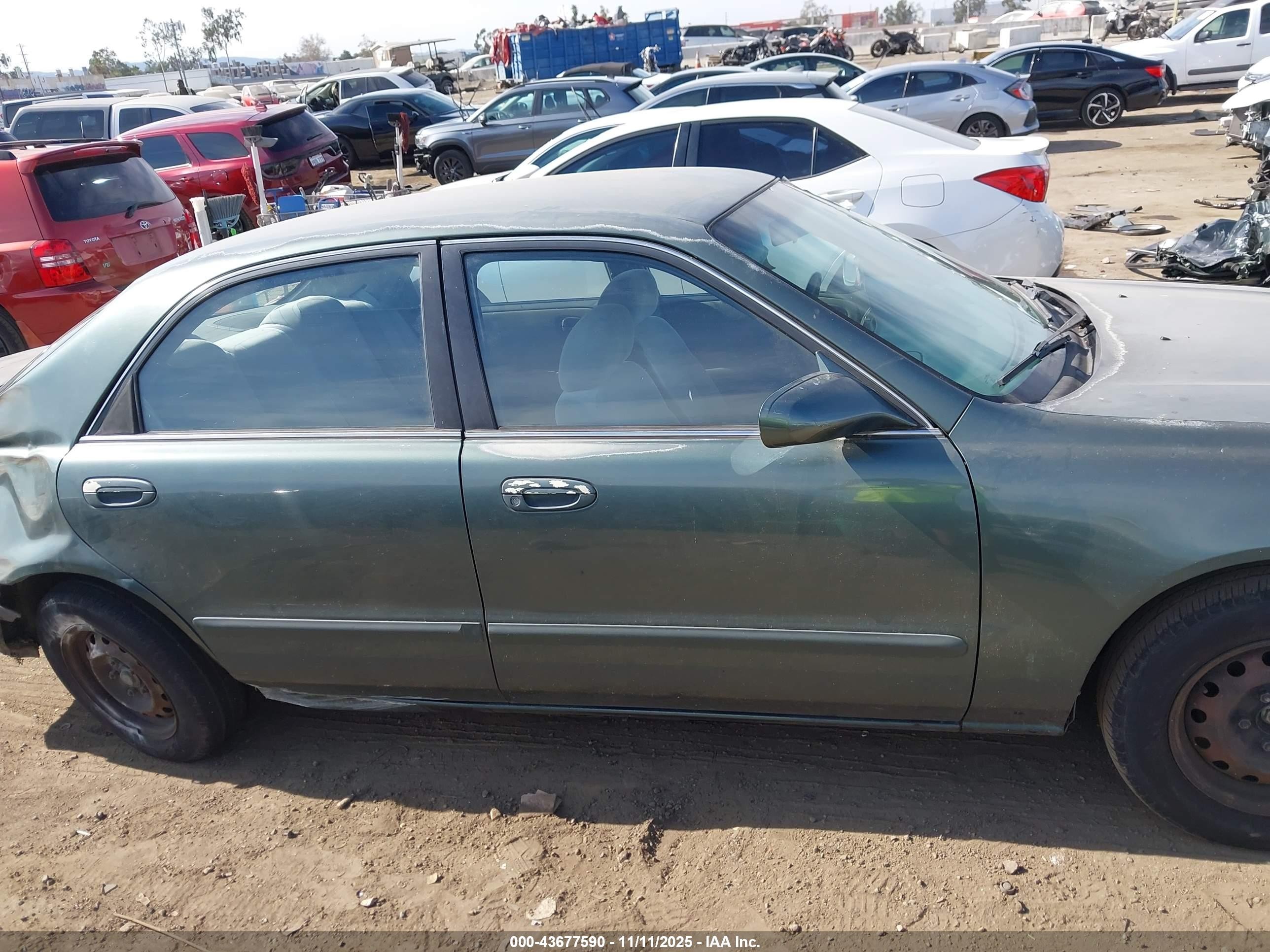 1998 Mazda 626 Dx/lx Green vin: 1YVGF22C2W5691764