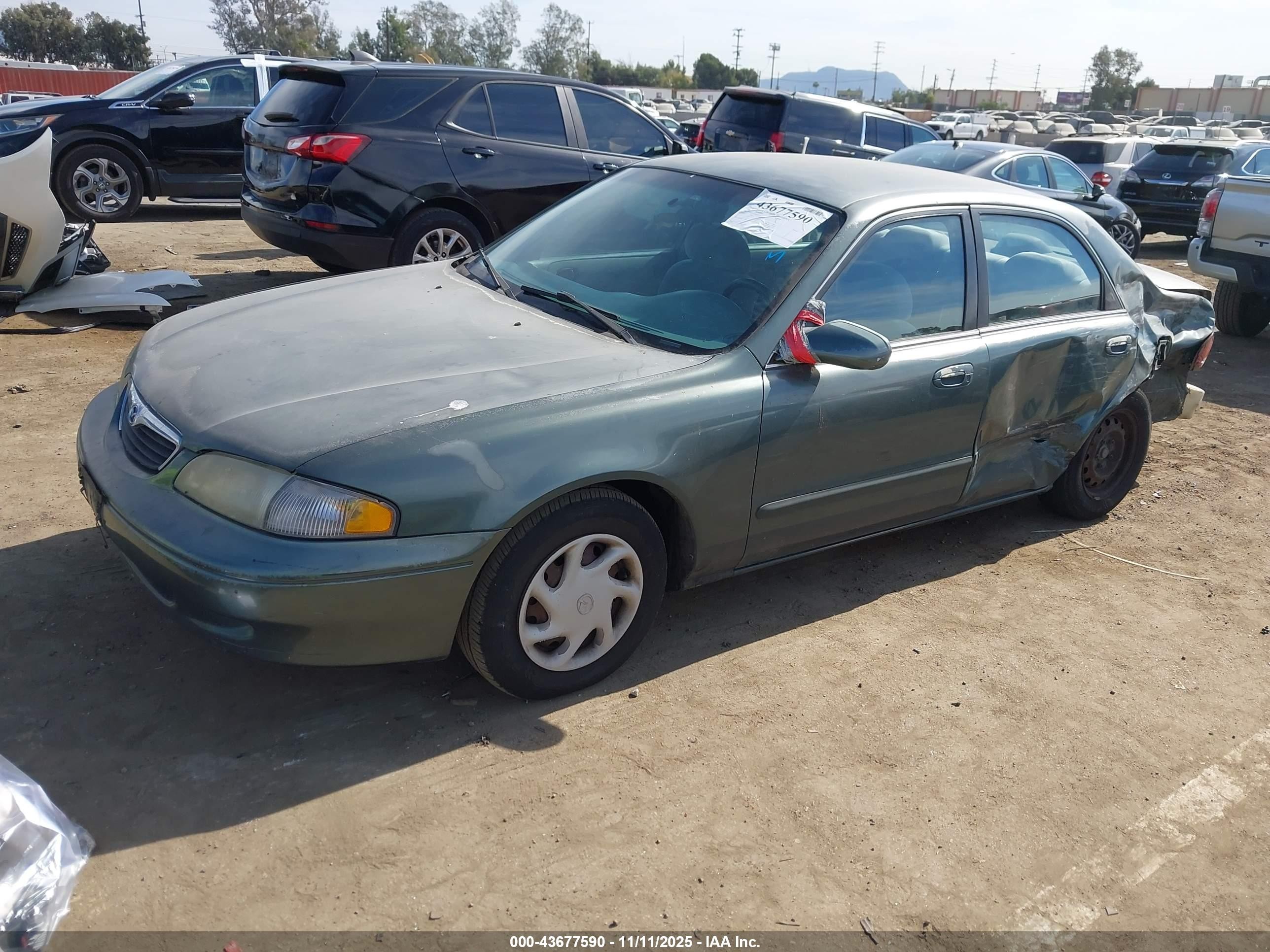 1998 Mazda 626 Dx/lx Green vin: 1YVGF22C2W5691764