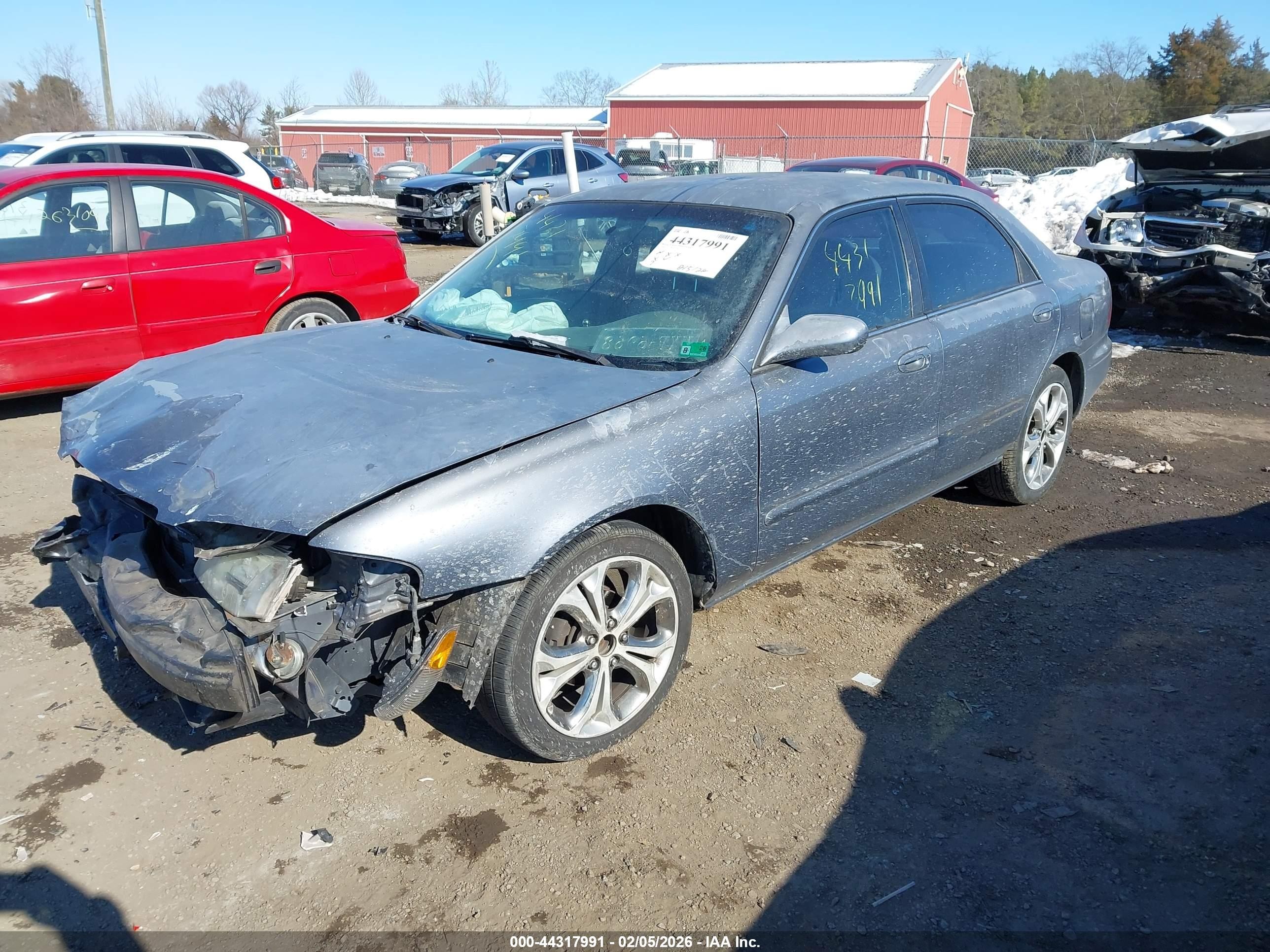 1998 Mazda 626 Dx/lx Blue vin: 1YVGF22C6W5698314