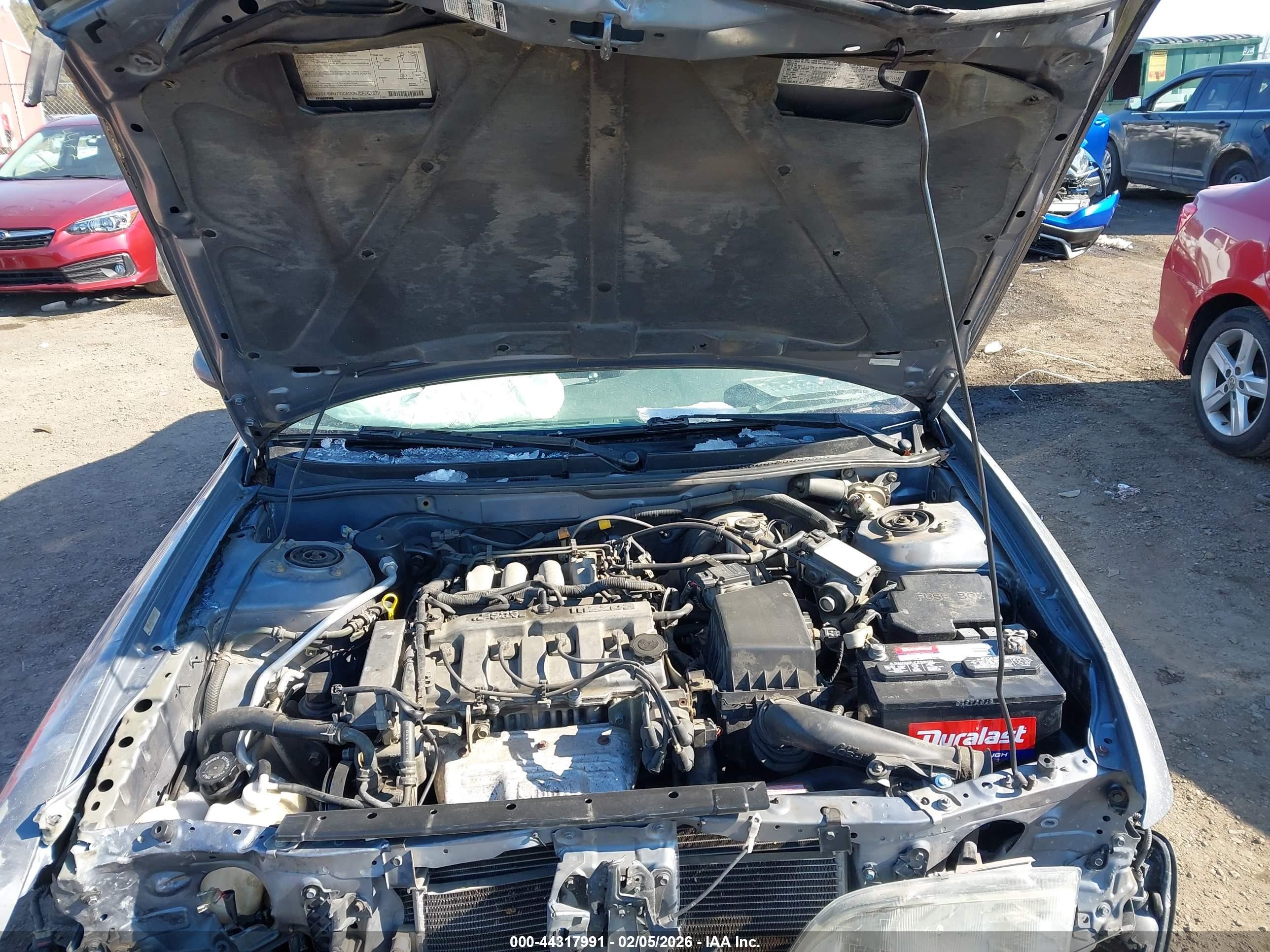 1998 Mazda 626 Dx/lx Blue vin: 1YVGF22C6W5698314