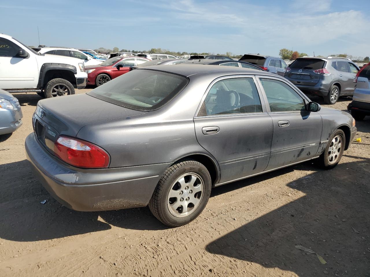 2001 Mazda 626 Es Gray vin: 1YVGF22C715200453