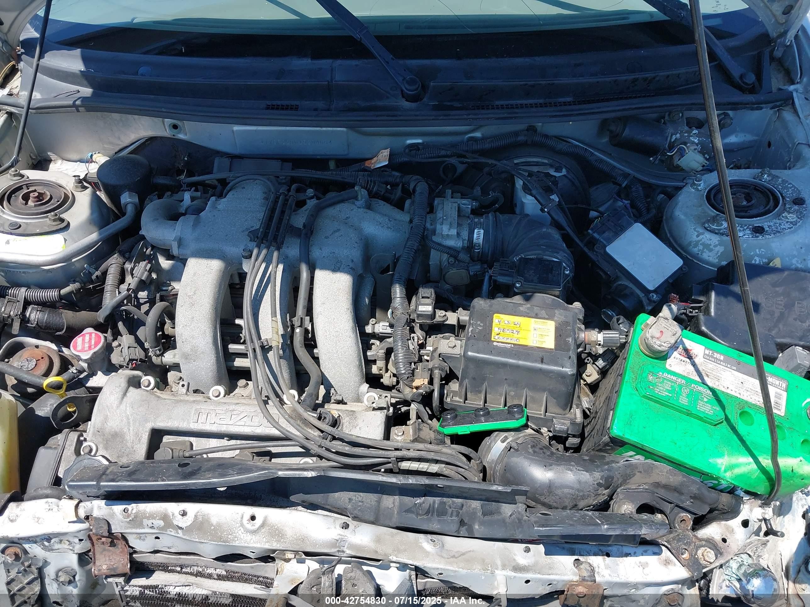 2001 Mazda 626 Es V6/lx V6 Silver vin: 1YVGF22D615204664