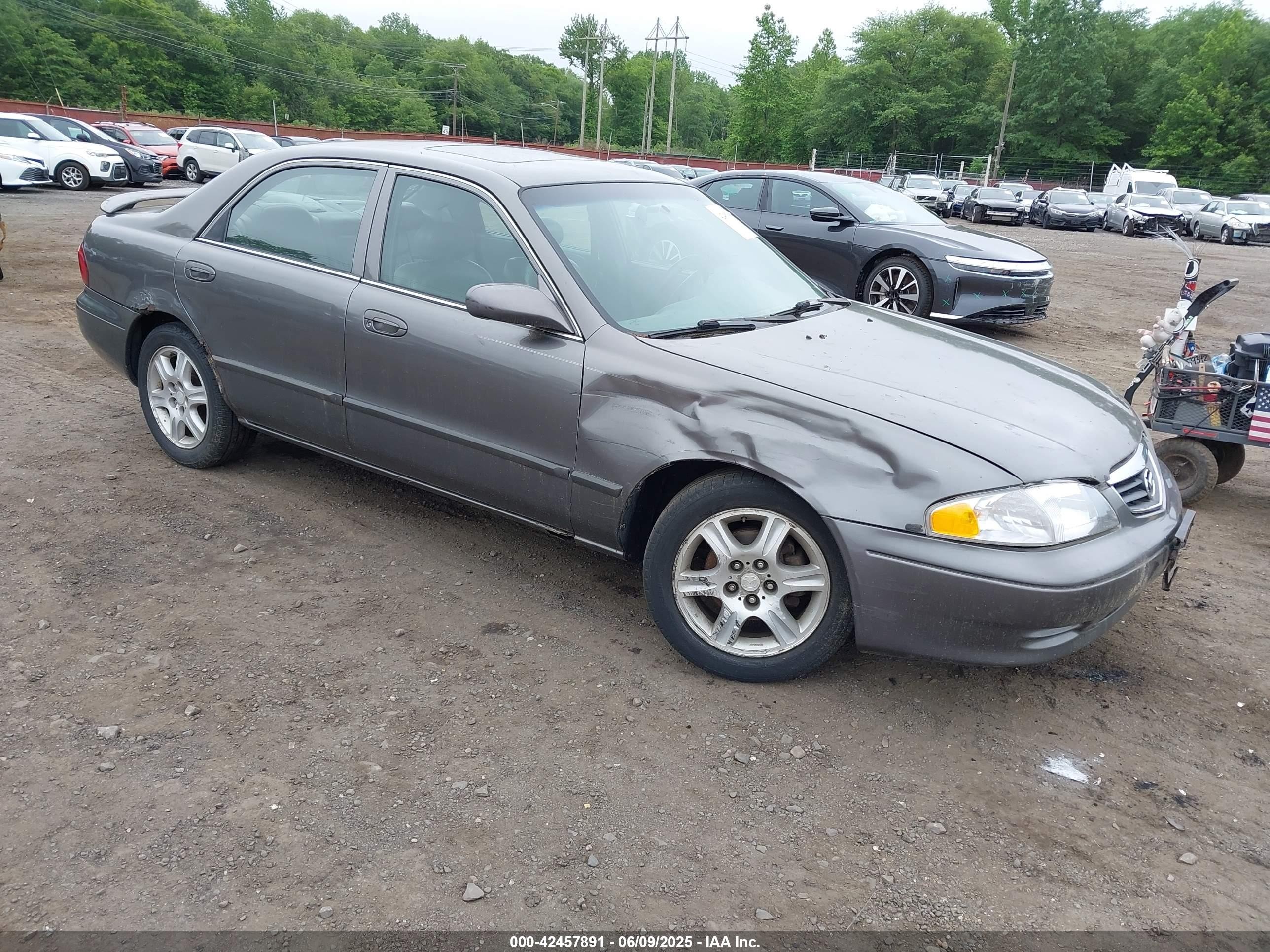 2001 Mazda 626 Es V6/lx V6 Gray vin: 1YVGF22D715247829
