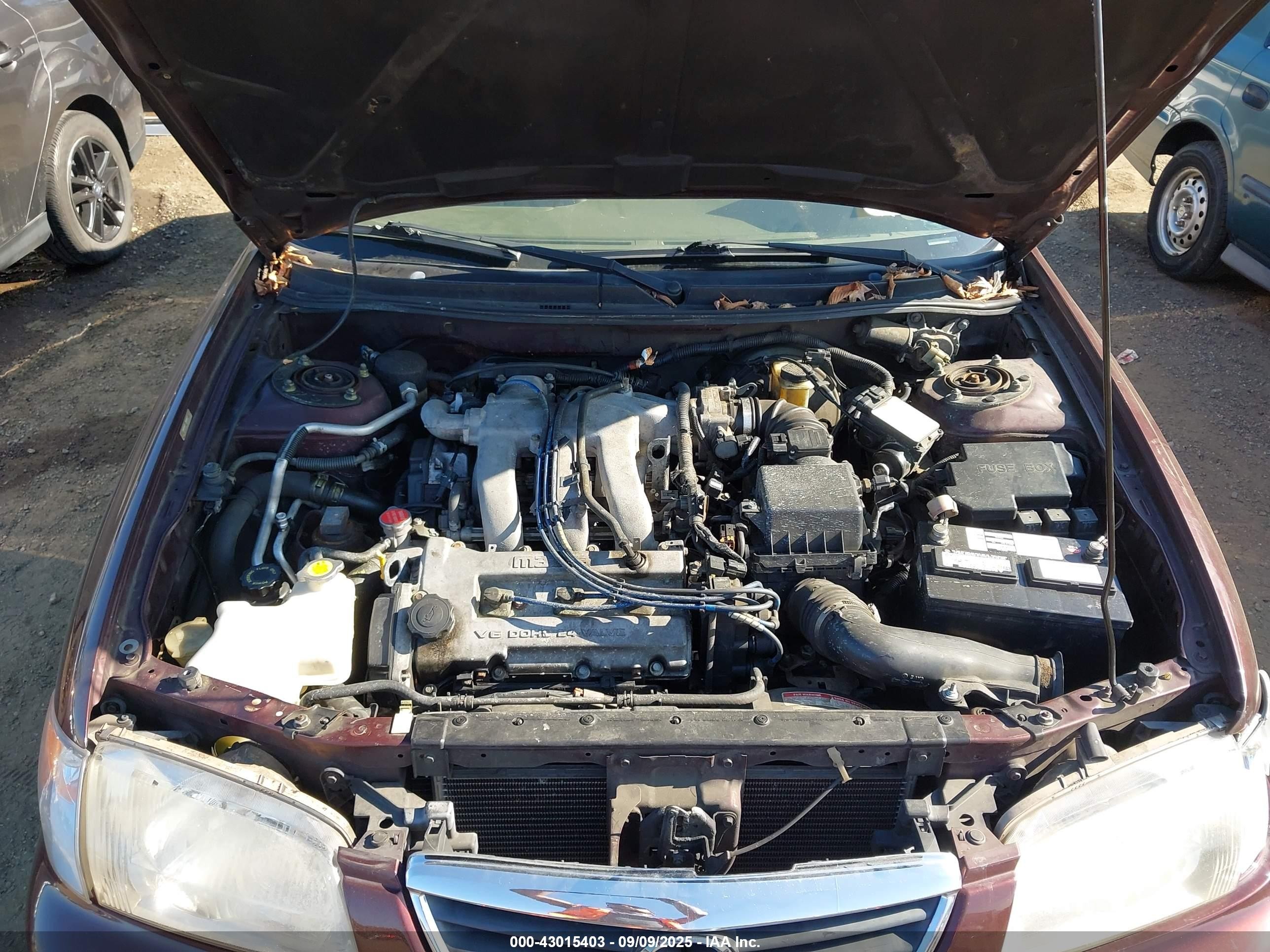 2001 Mazda 626 Es V6/lx V6 Burgundy vin: 1YVGF22D915205775
