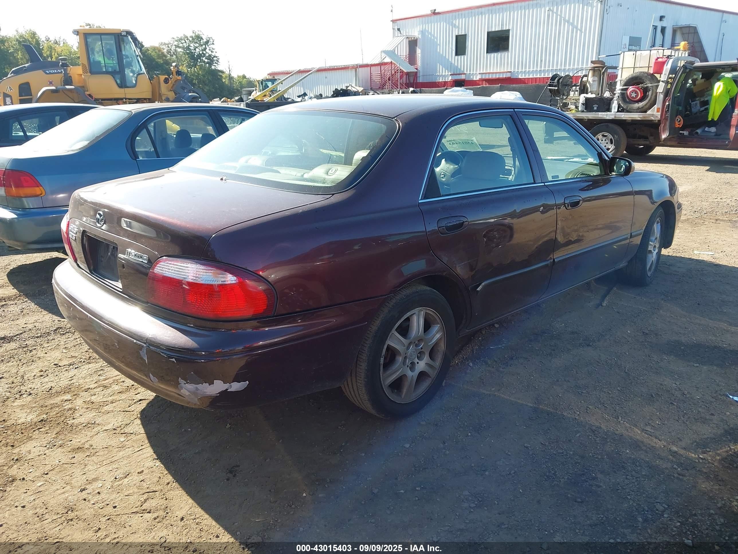 2001 Mazda 626 Es V6/lx V6 Burgundy vin: 1YVGF22D915205775