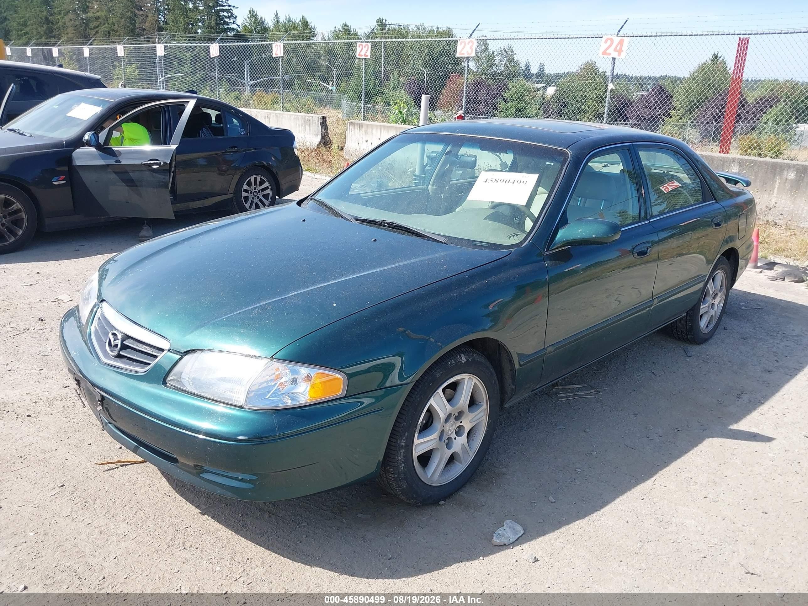 2000 Mazda 626 Es V6/lx V6 Green vin: 1YVGF22F2Y5120286