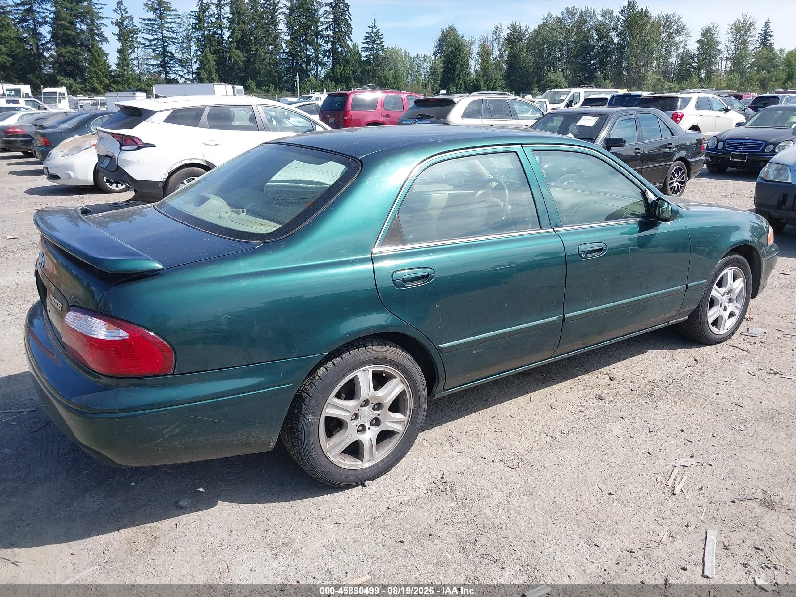 2000 Mazda 626 Es V6/lx V6 Green vin: 1YVGF22F2Y5120286