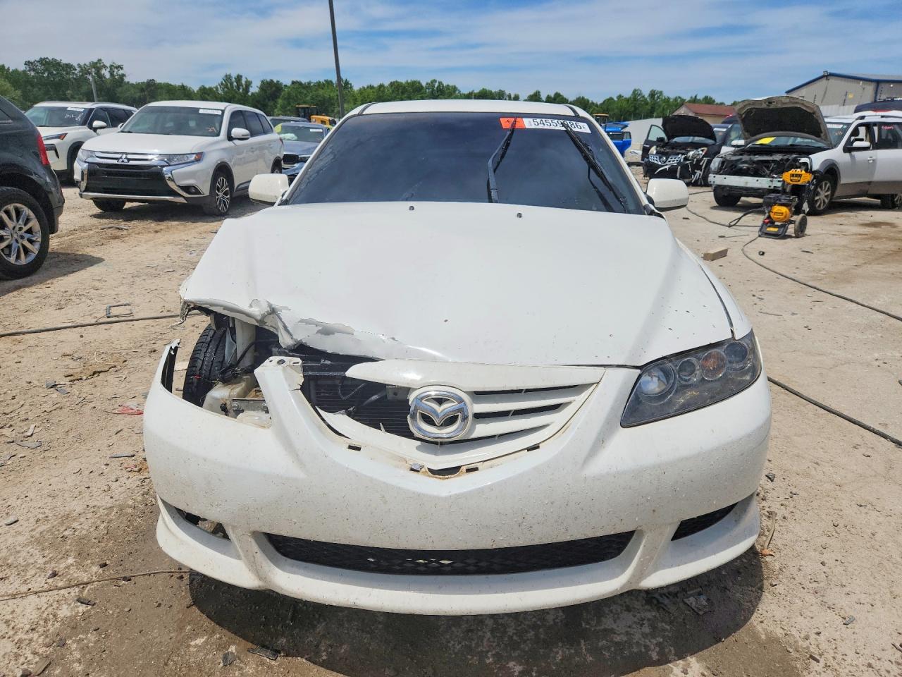 2005 Mazda 6 I White vin: 1YVHP80C055M41123