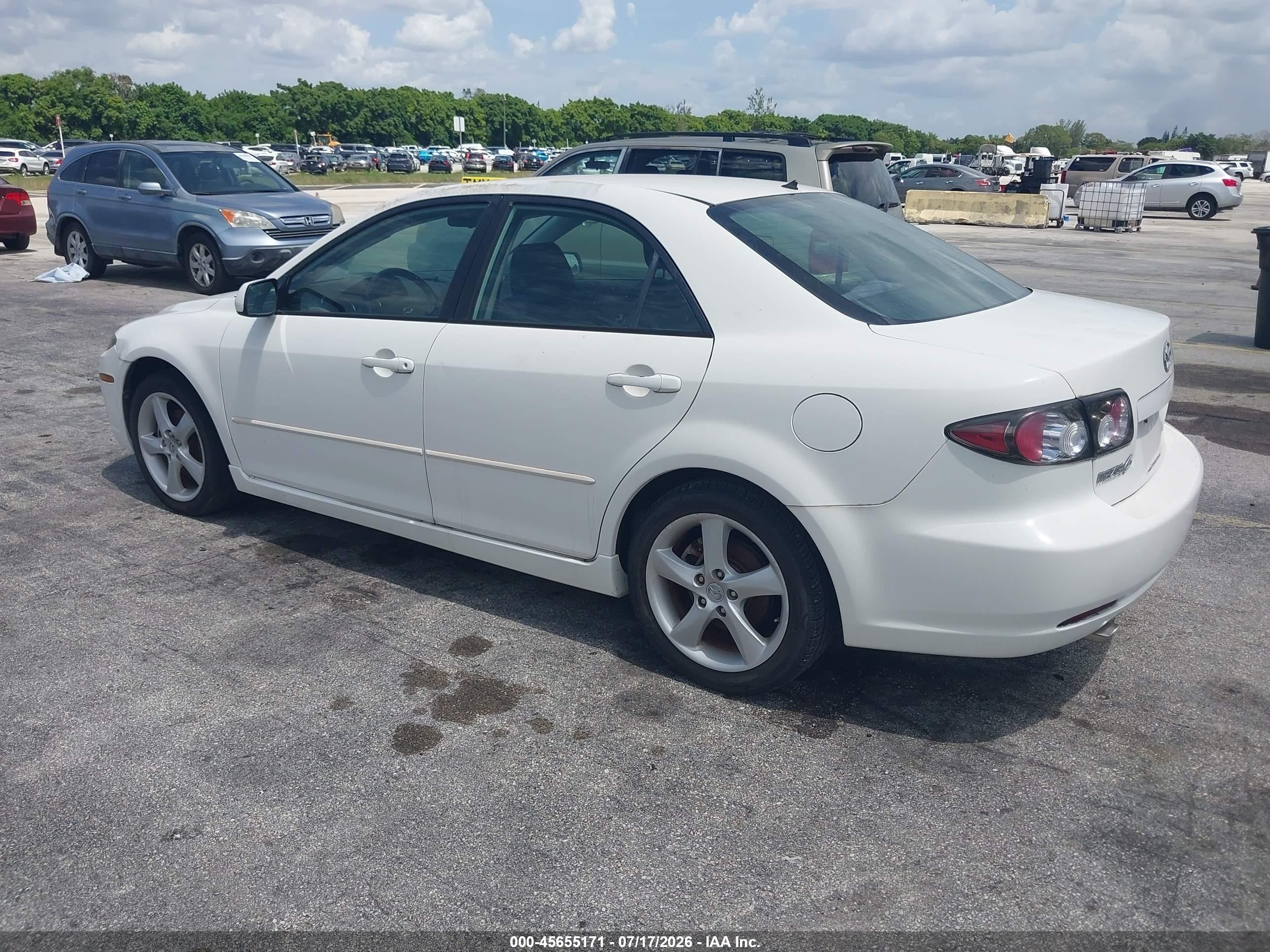 2008 Mazda Mazda6 I Sport Ve White vin: 1YVHP80C085M10510