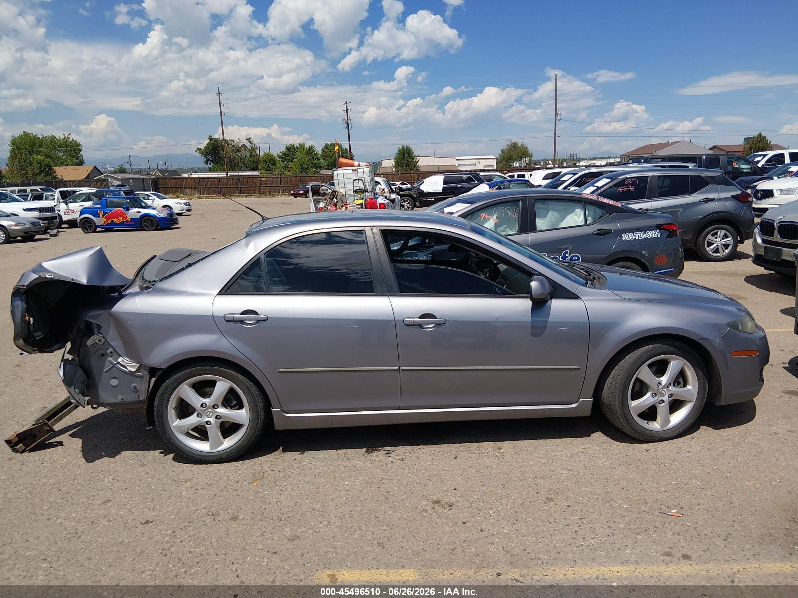 2008 Mazda Mazda6 I Sport Ve Gray vin: 1YVHP80C085M14492