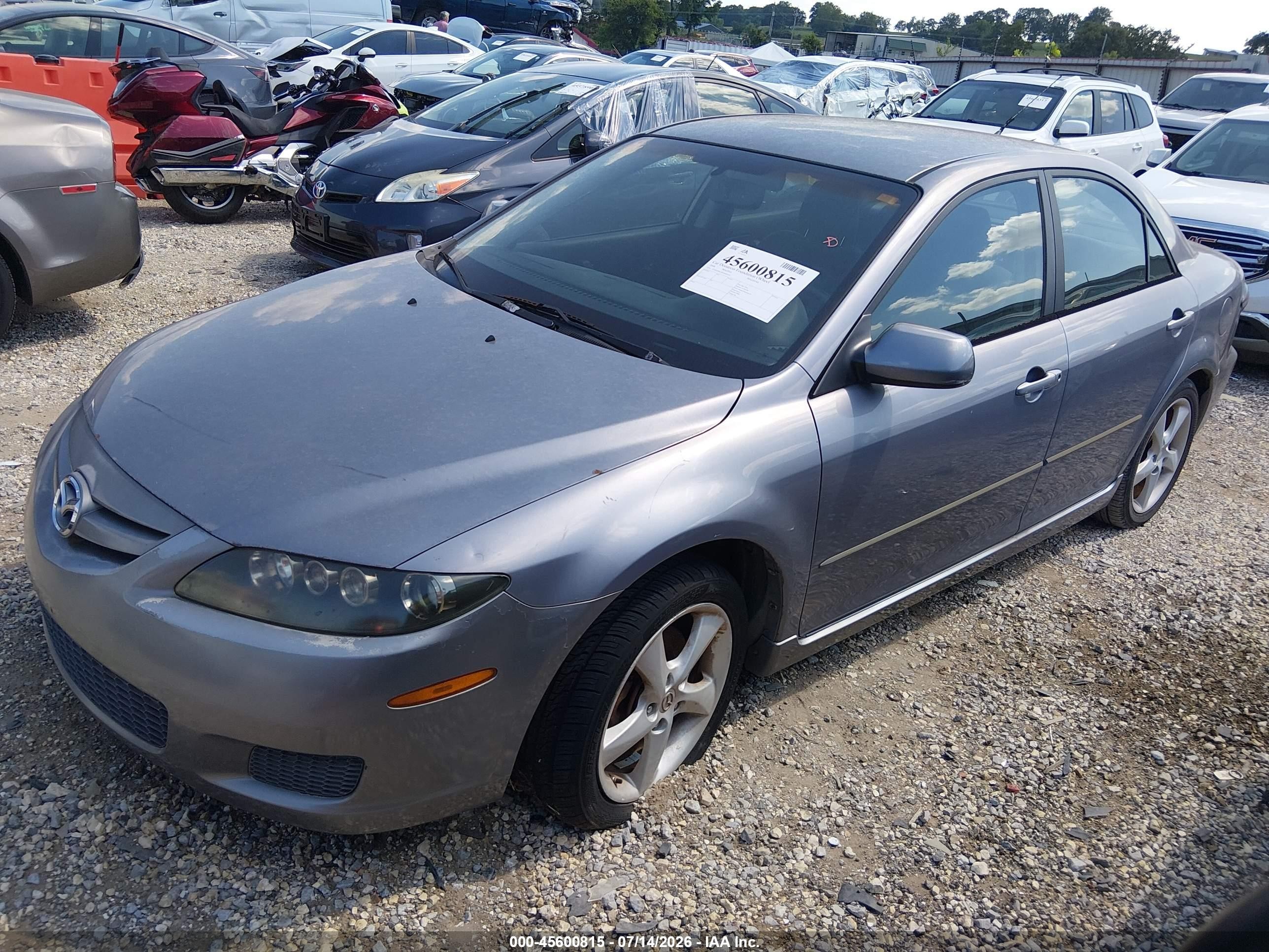 2008 Mazda Mazda6 I Sport Ve Gray vin: 1YVHP80C085M40316
