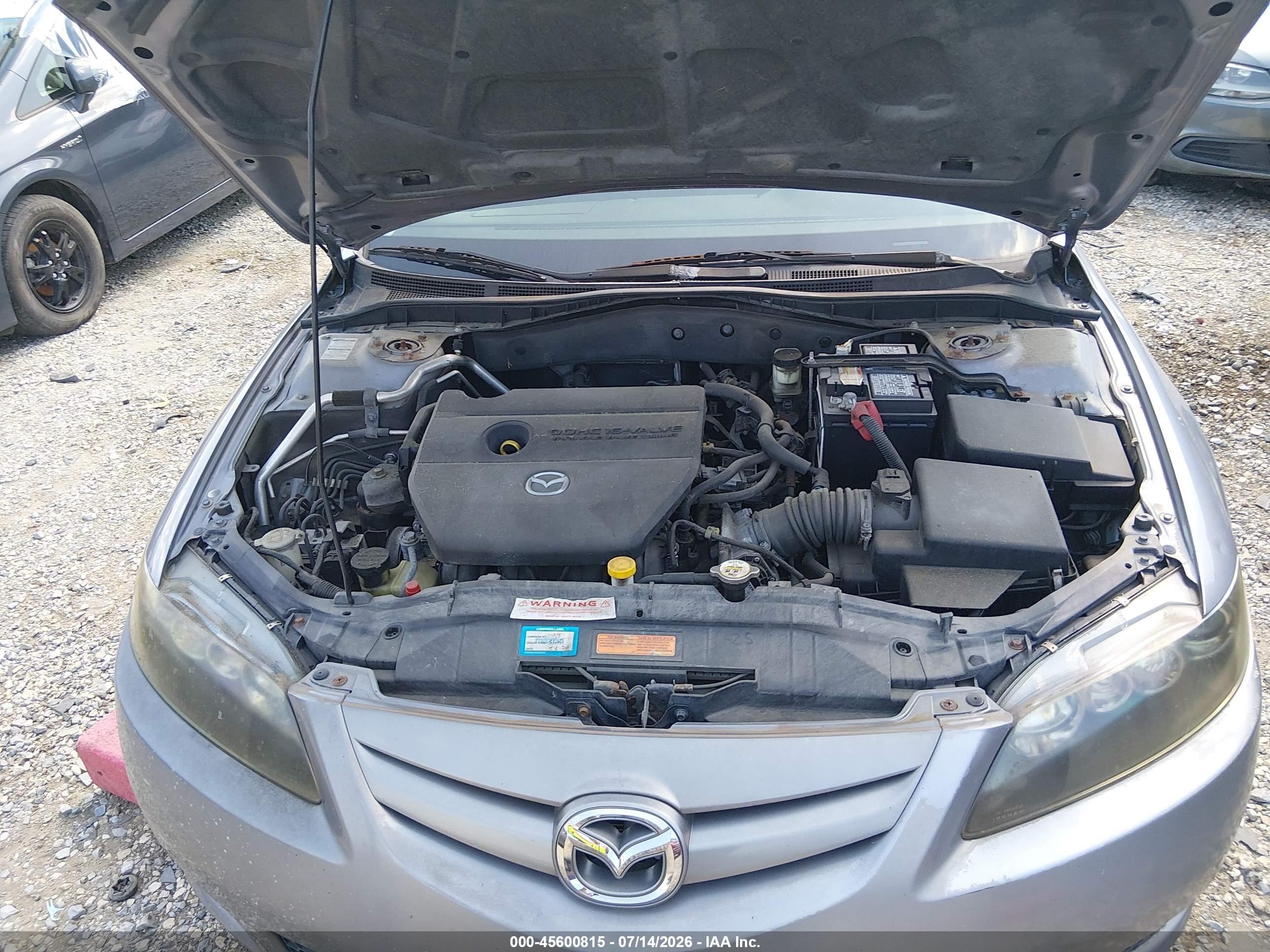 2008 Mazda Mazda6 I Sport Ve Gray vin: 1YVHP80C085M40316