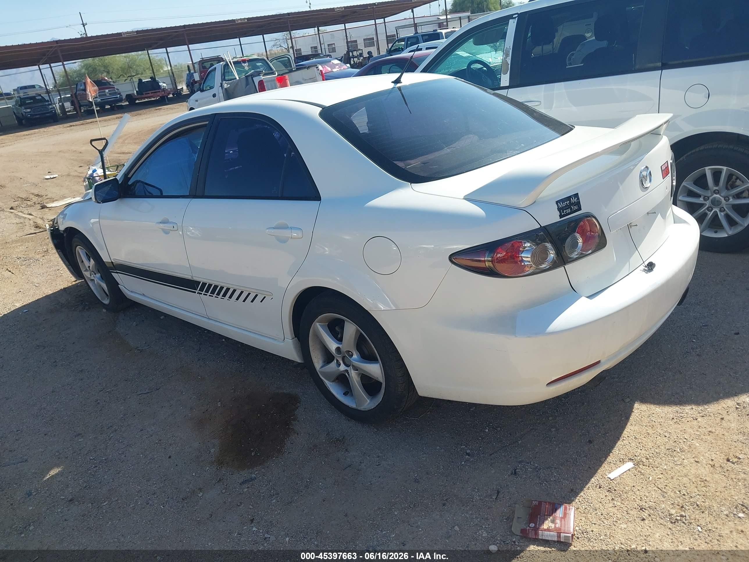 2008 Mazda Mazda6 I Sport Ve White vin: 1YVHP80C285M25879