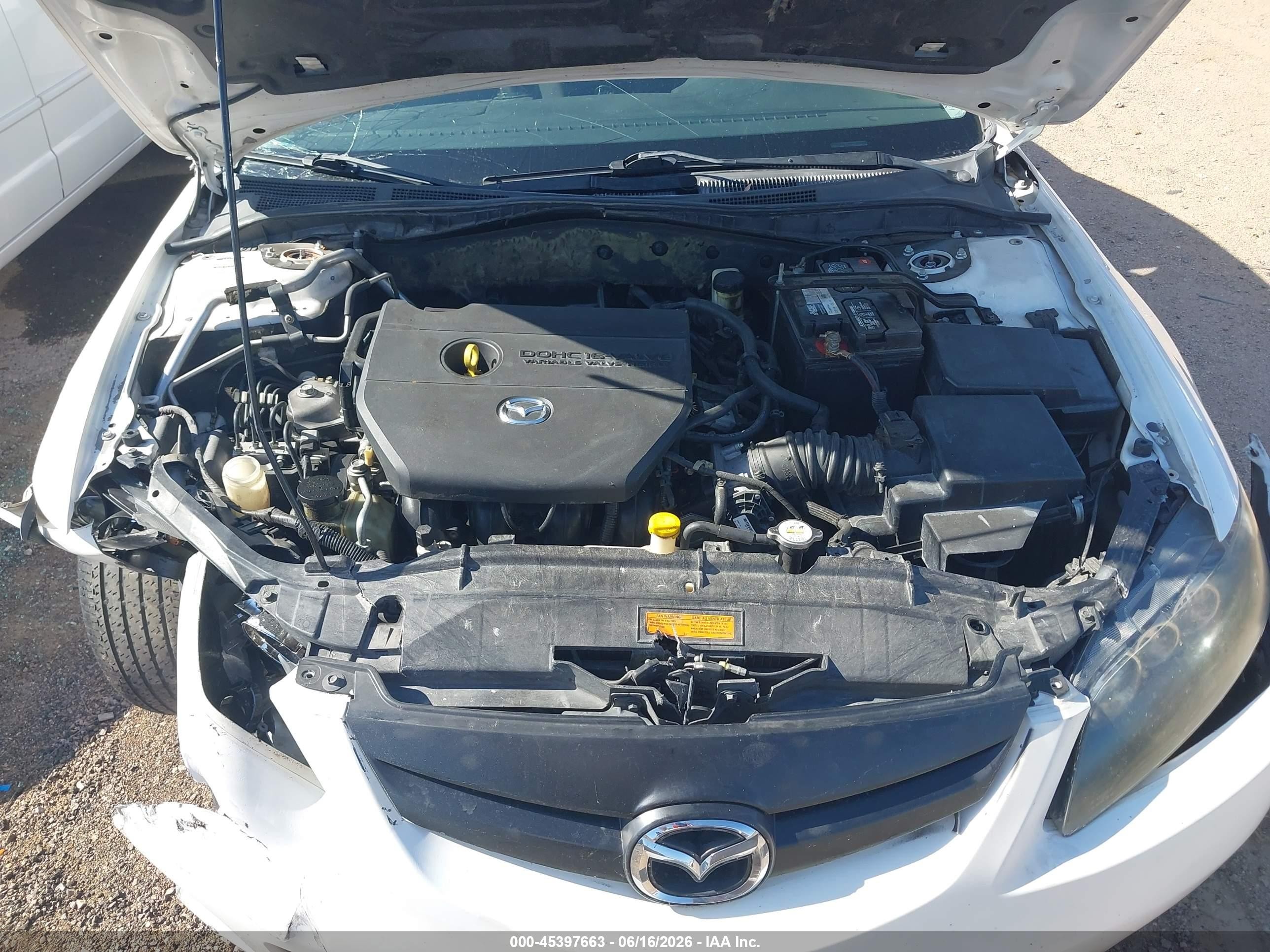 2008 Mazda Mazda6 I Sport Ve White vin: 1YVHP80C285M25879