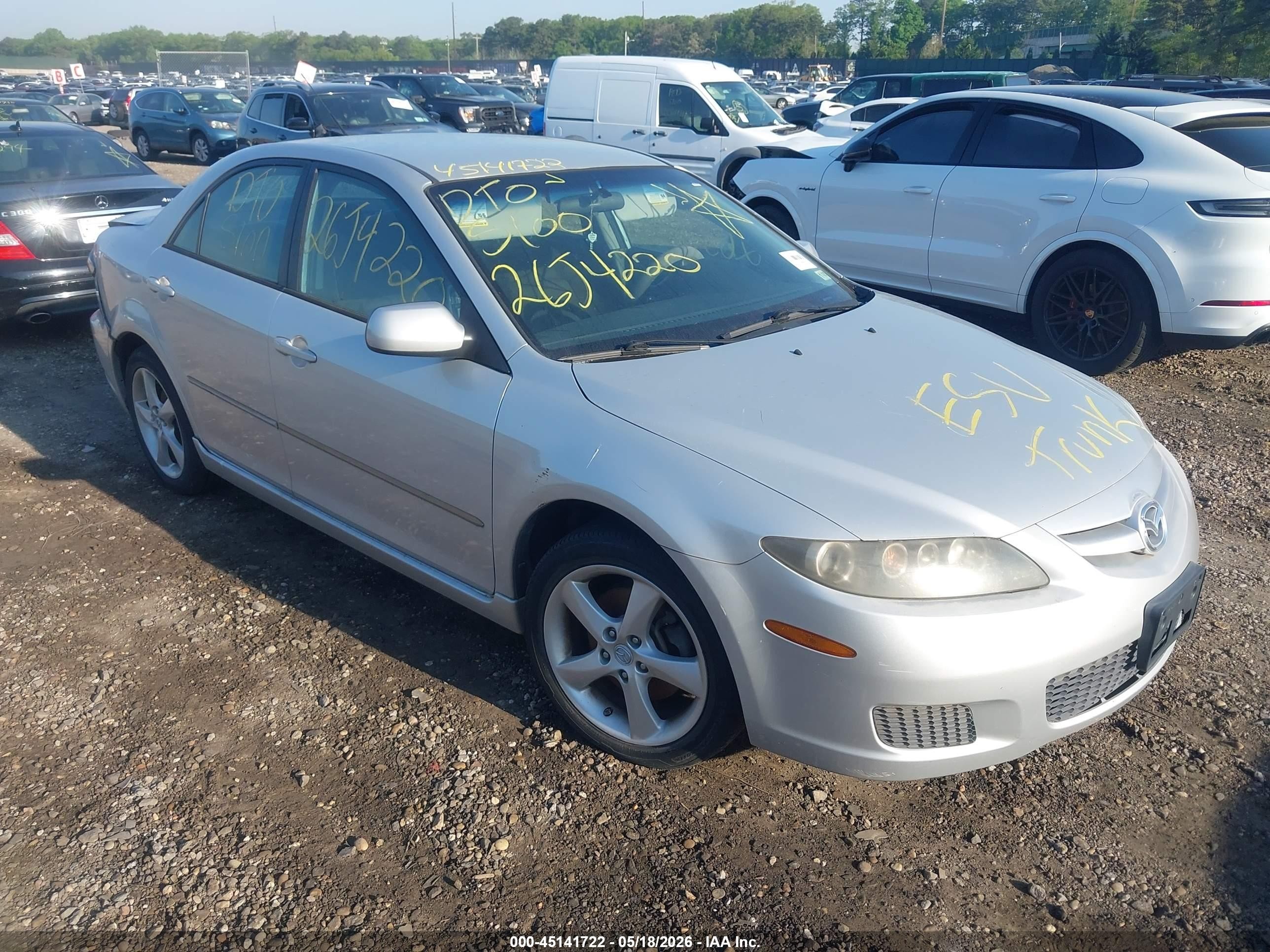 2008 Mazda Mazda6 I Sport Ve Gray vin: 1YVHP80C285M40107