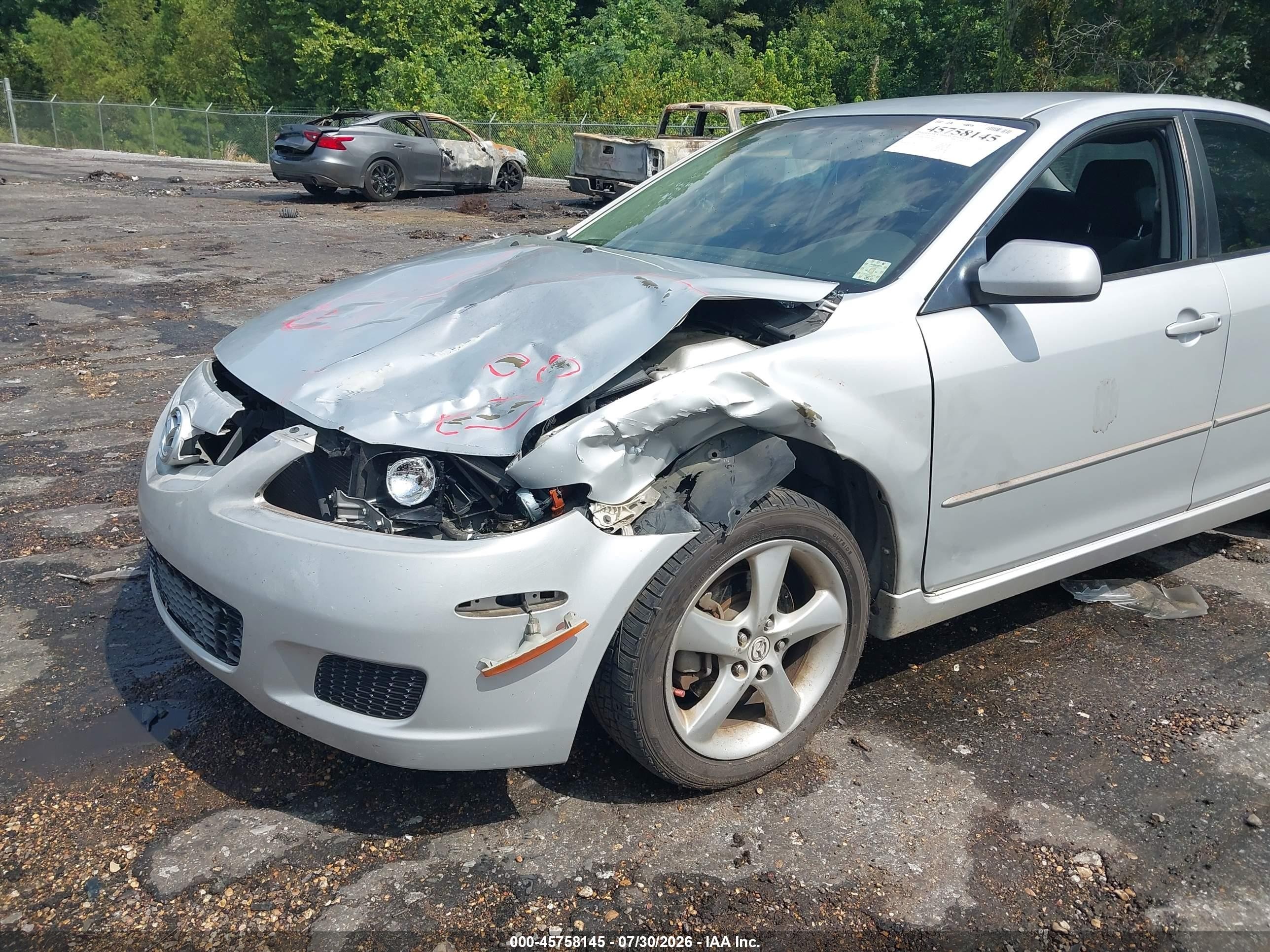2008 Mazda Mazda6 I Sport Ve Silver vin: 1YVHP80C485M32686