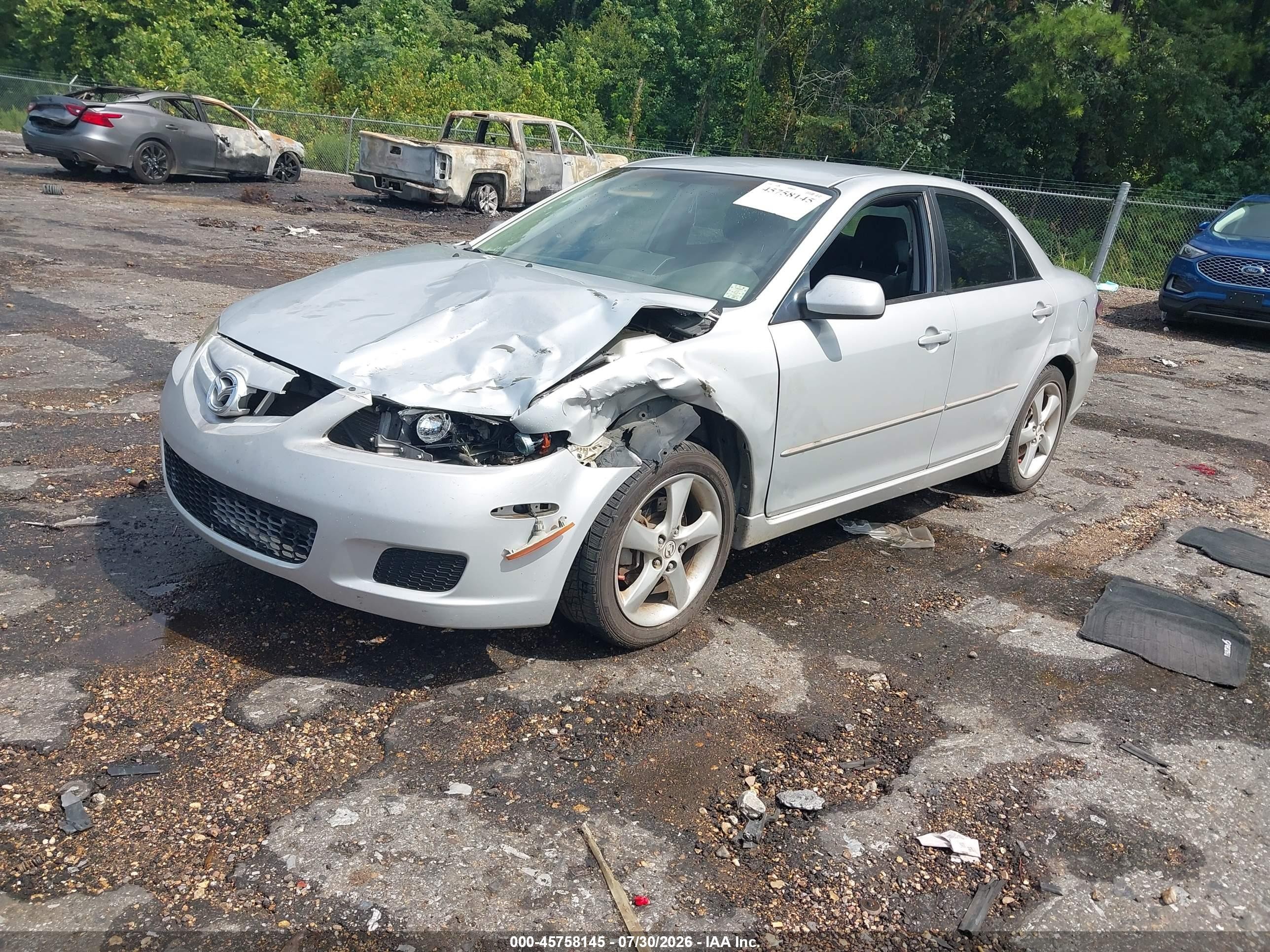 2008 Mazda Mazda6 I Sport Ve Silver vin: 1YVHP80C485M32686