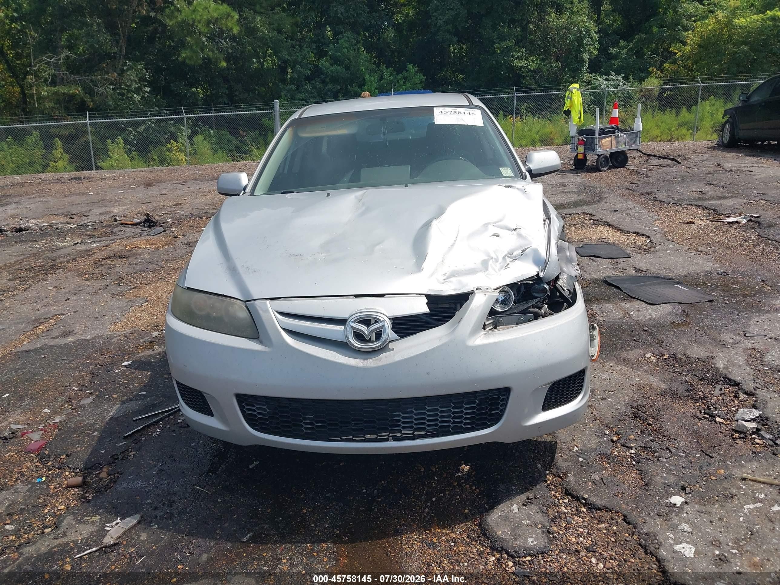 2008 Mazda Mazda6 I Sport Ve Silver vin: 1YVHP80C485M32686