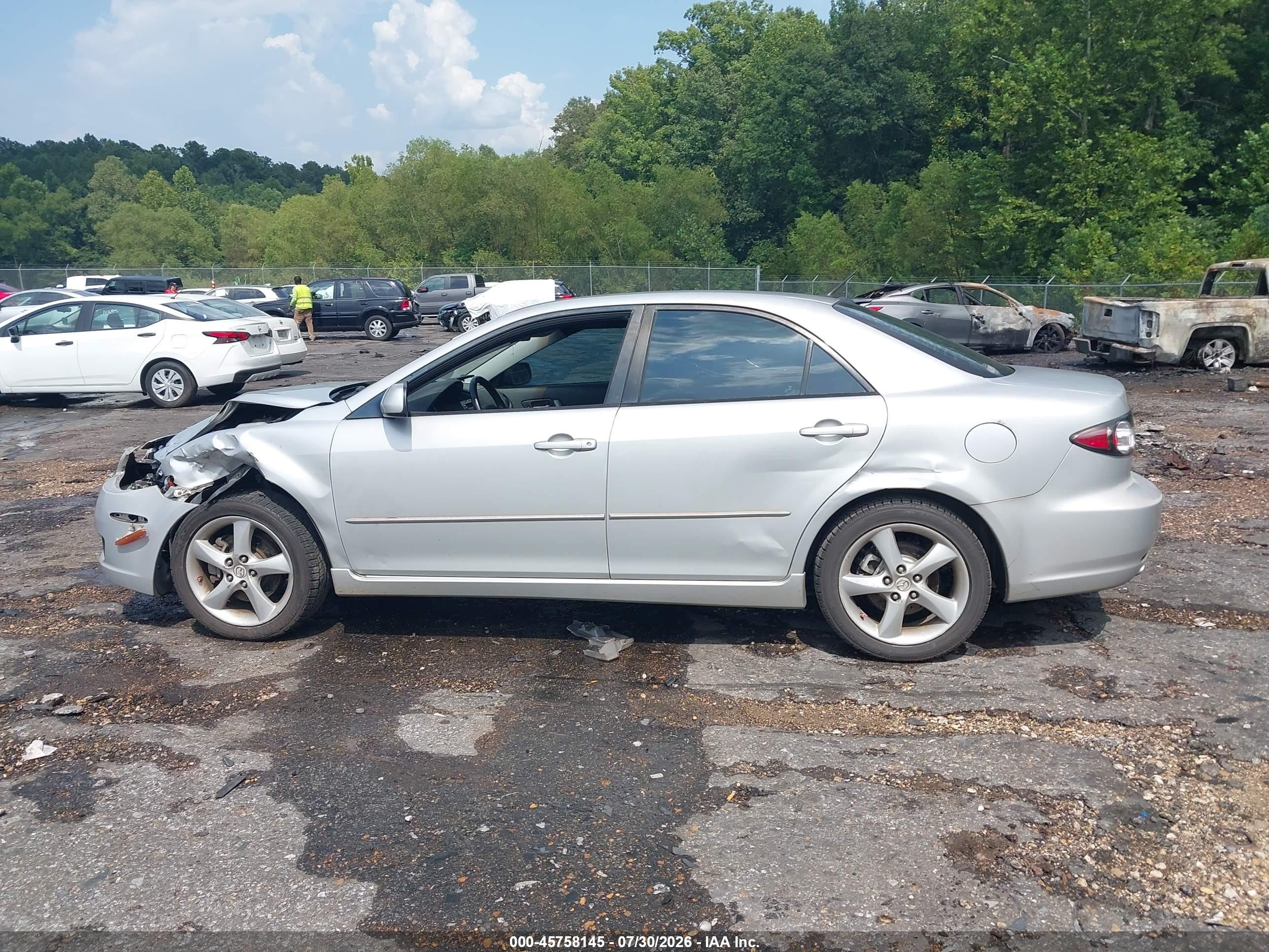 2008 Mazda Mazda6 I Sport Ve Silver vin: 1YVHP80C485M32686