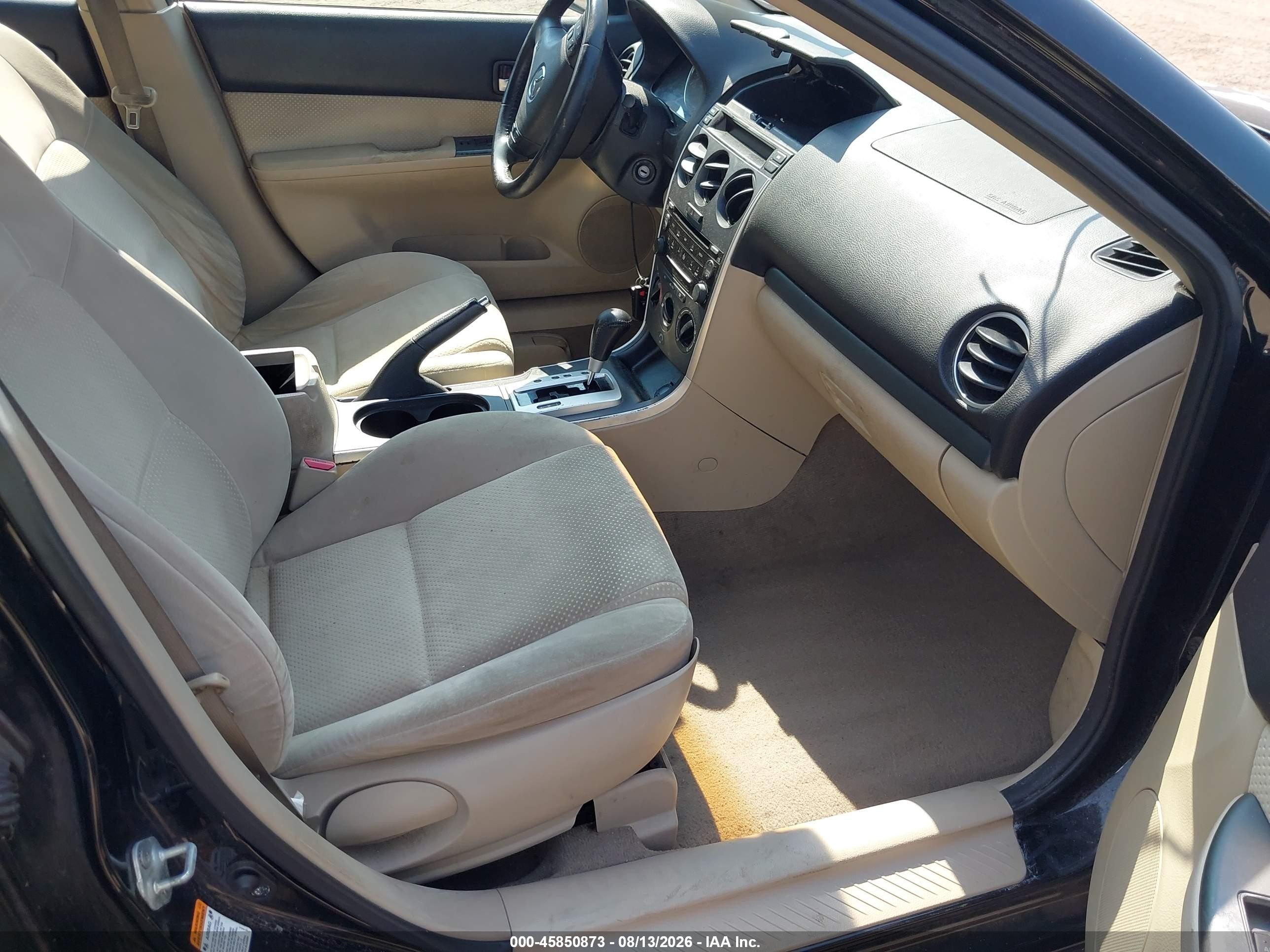 2008 Mazda Mazda6 I Sport Ve Черный vin: 1YVHP80C585M48704