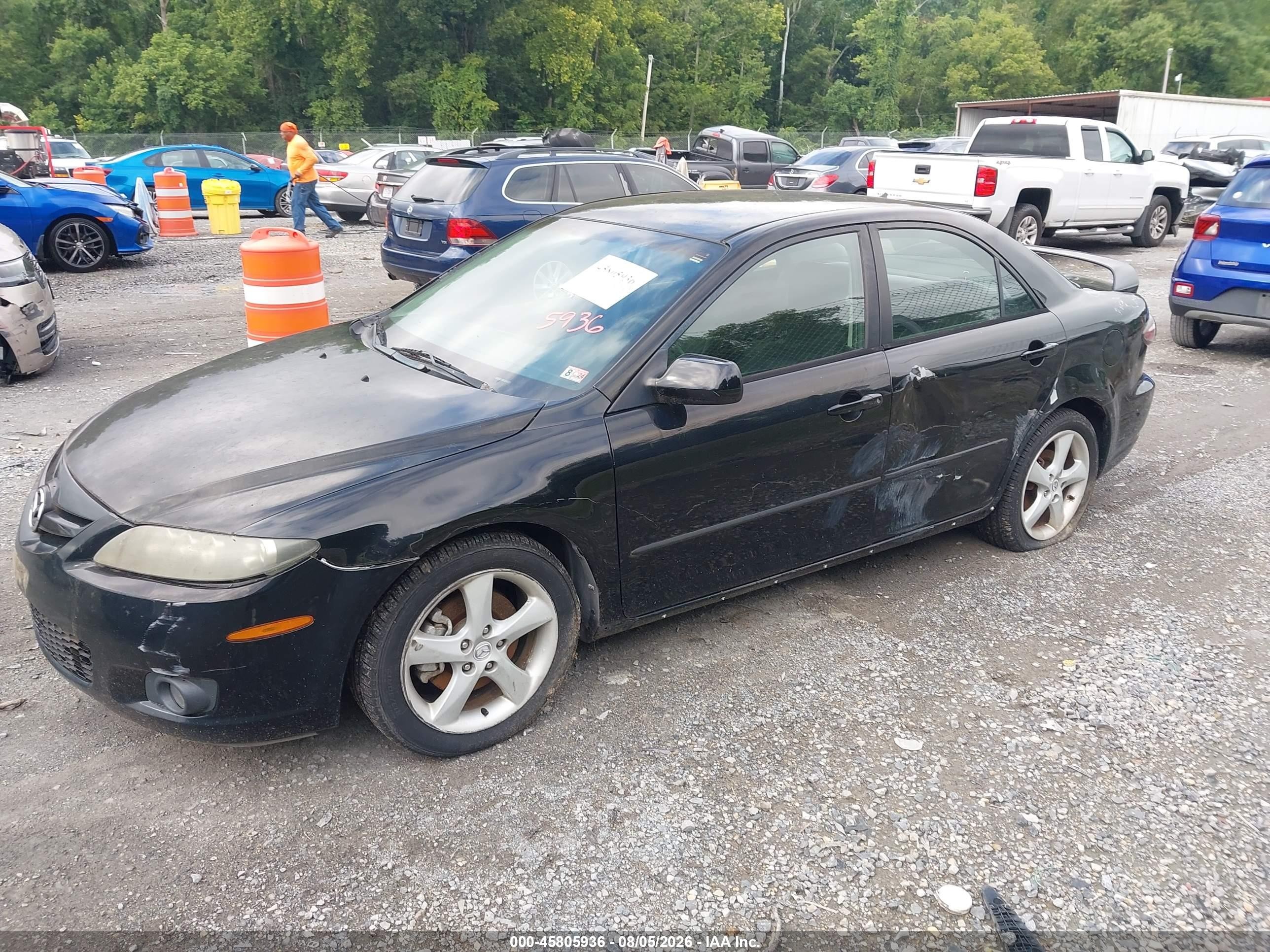 2006 Mazda Mazda6 Sport I Черный vin: 1YVHP80C665M38972
