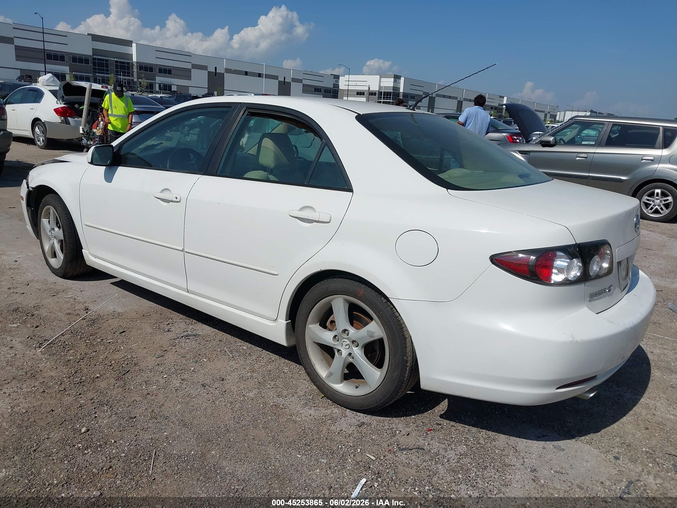 2007 Mazda Mazda6 I Sport Ve Белый vin: 1YVHP80C675M04693