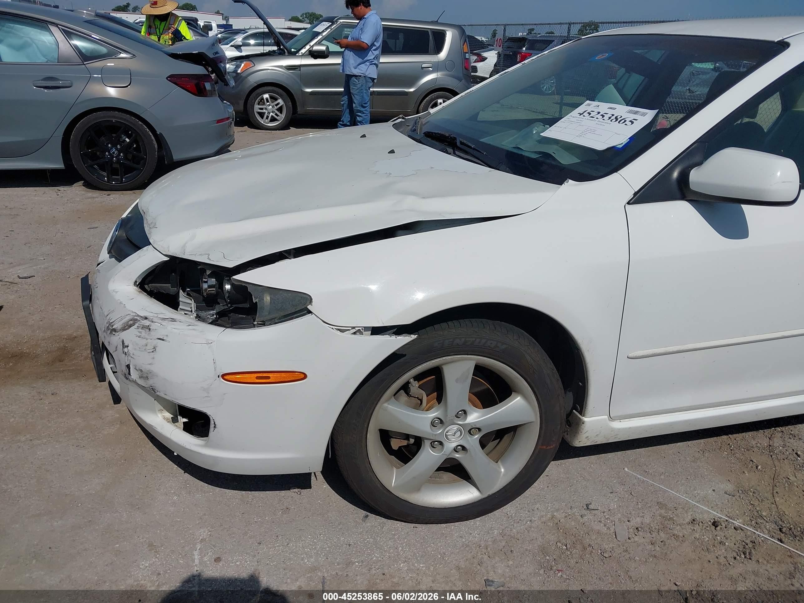 2007 Mazda Mazda6 I Sport Ve Белый vin: 1YVHP80C675M04693
