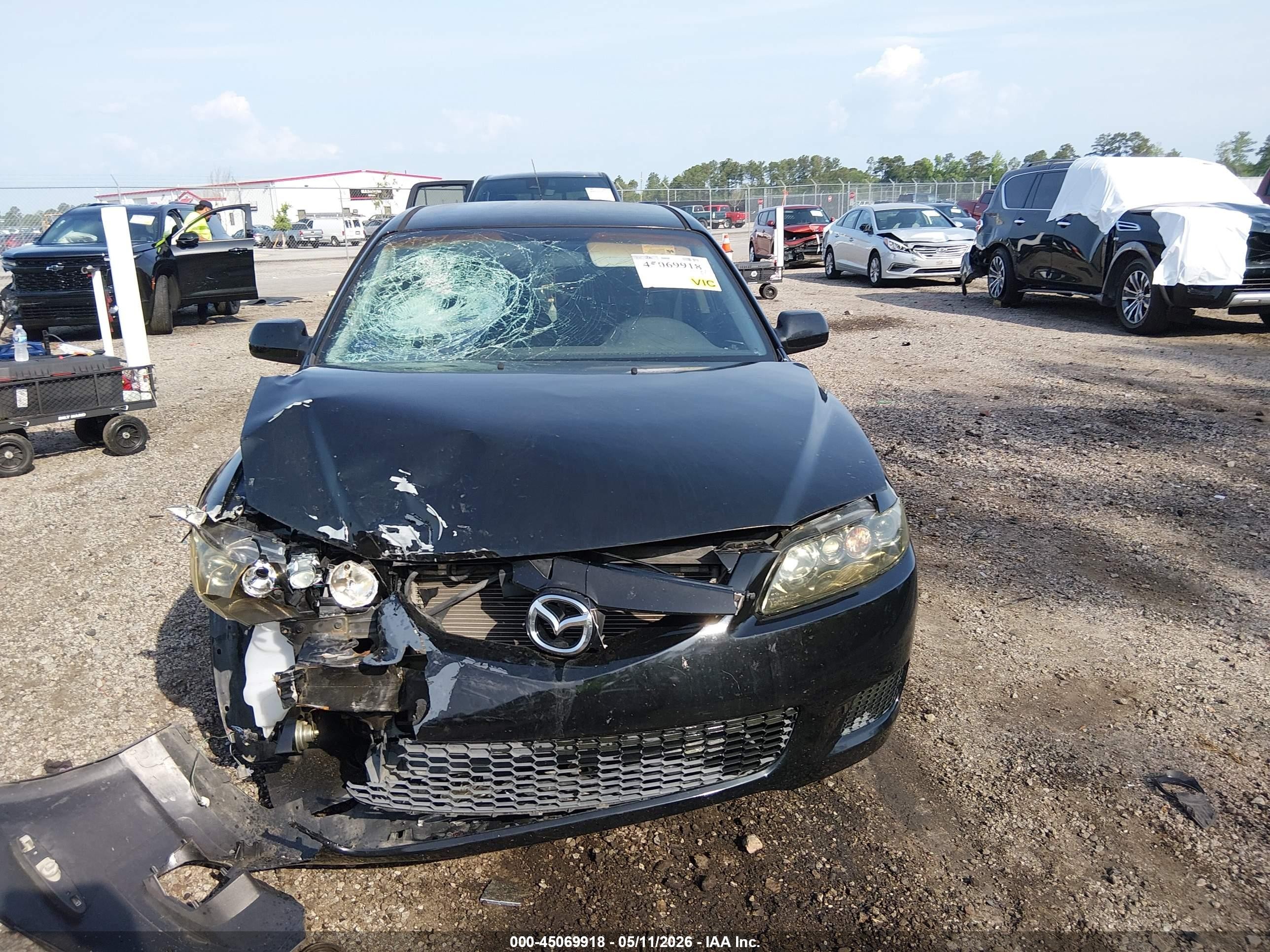 2007 Mazda Mazda6 I Sport Ve Black vin: 1YVHP80C675M58320