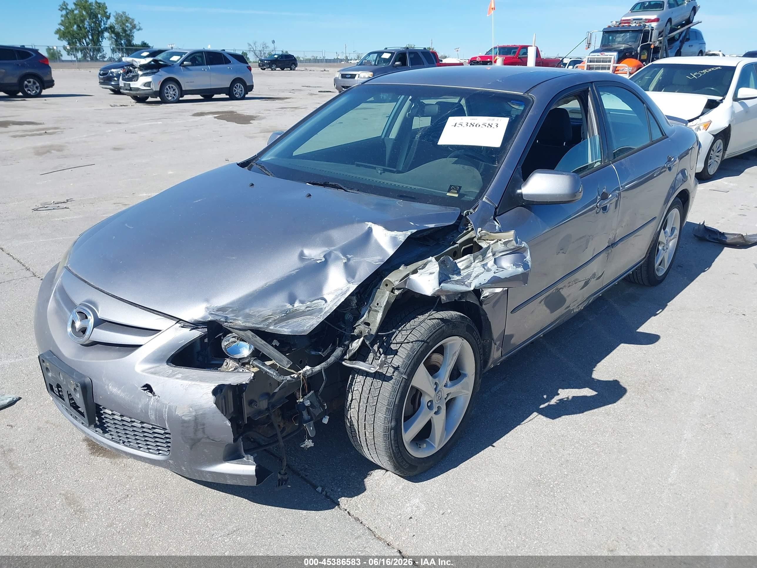 2008 Mazda Mazda6 I Sport Ve Silver vin: 1YVHP80C785M34934