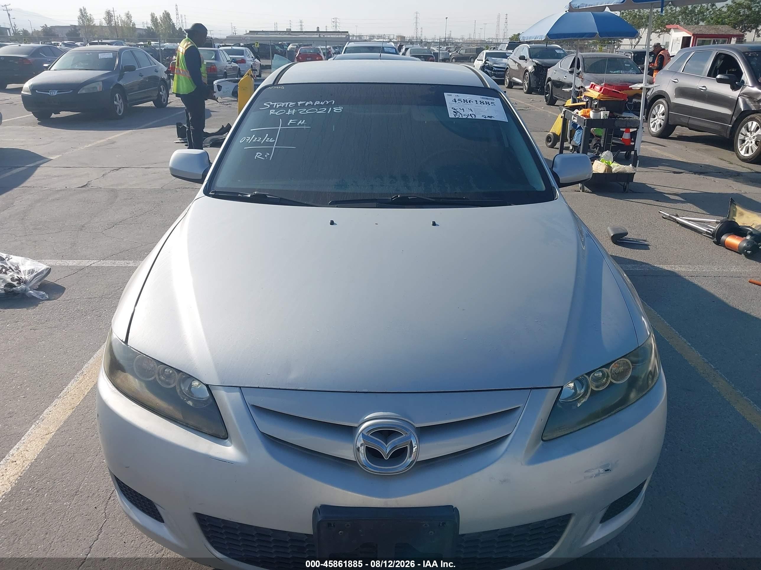 2007 Mazda Mazda6 I Sport Ve Gray vin: 1YVHP80C875M53829