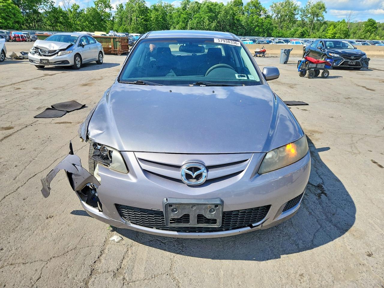 2008 Mazda 6 I Gray vin: 1YVHP80C885M44095