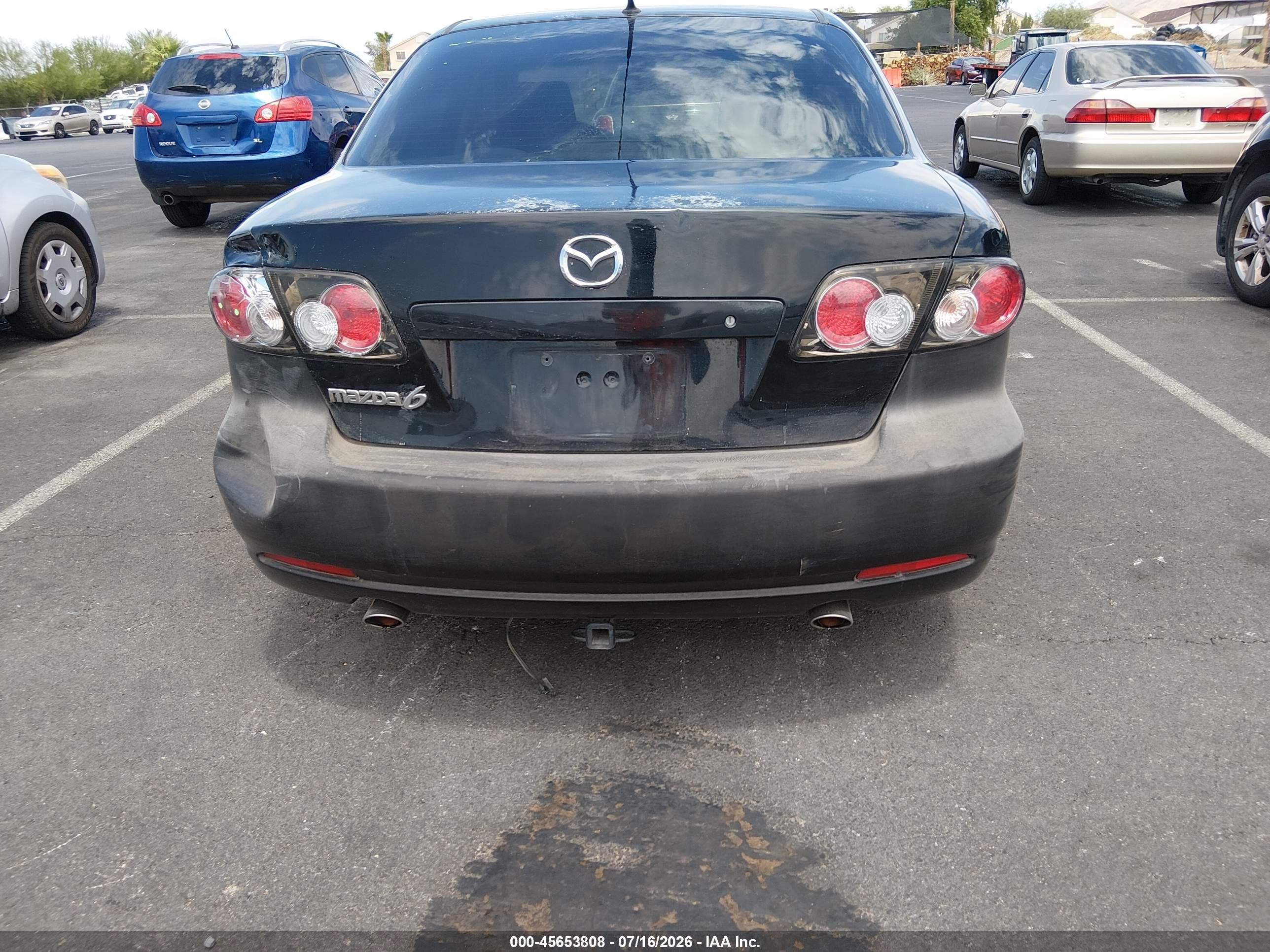 2008 Mazda Mazda6 I Sport Ve Black vin: 1YVHP80C985M38533