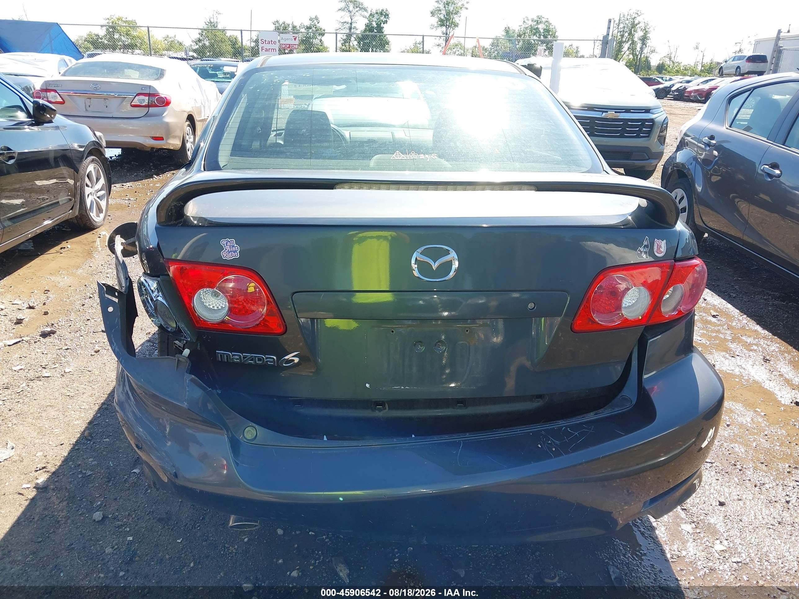 2003 Mazda Mazda6 I Gray vin: 1YVHP80CX35M19157