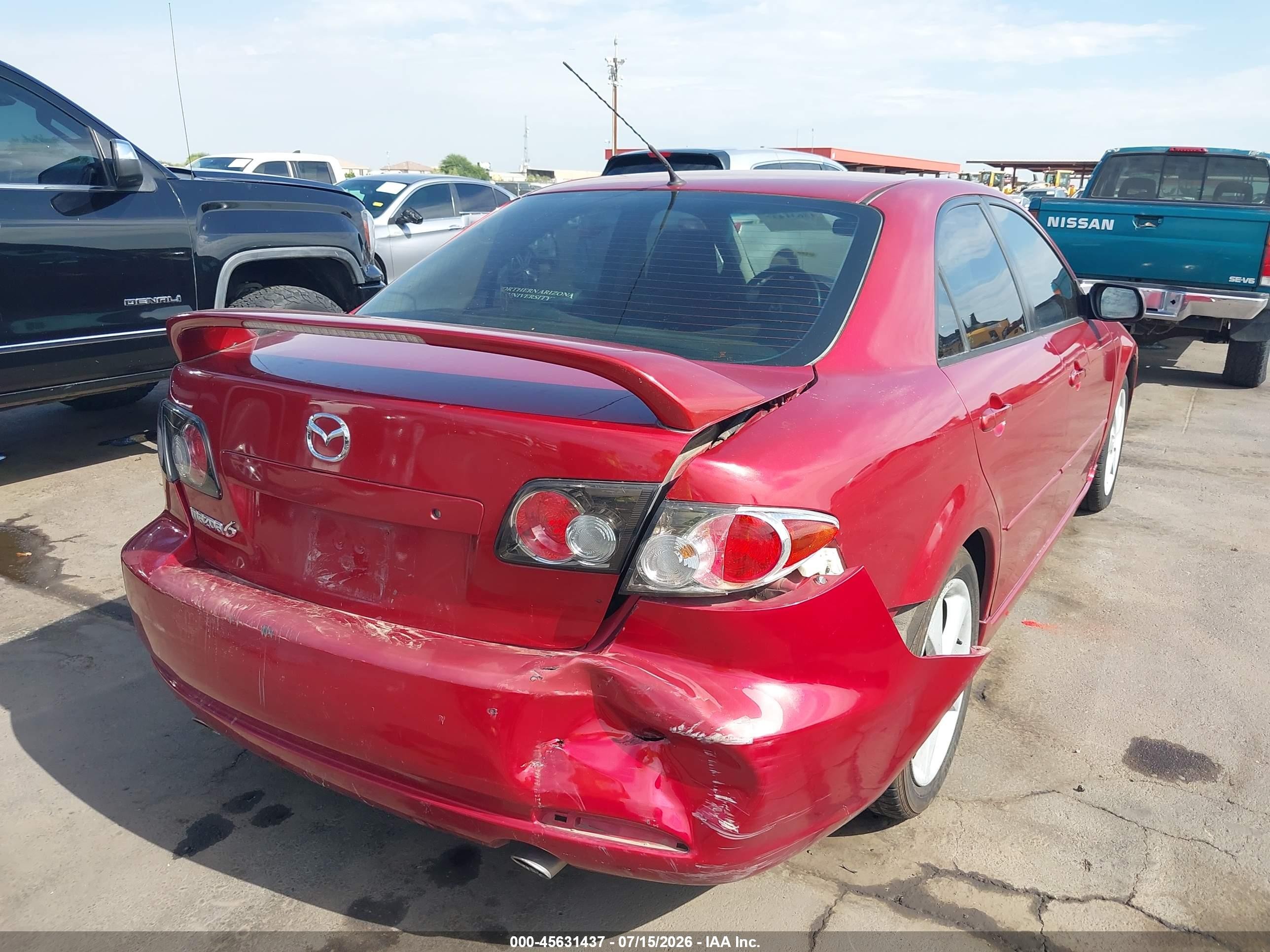 2006 Mazda Mazda6 Sport I Red vin: 1YVHP80CX65M29658
