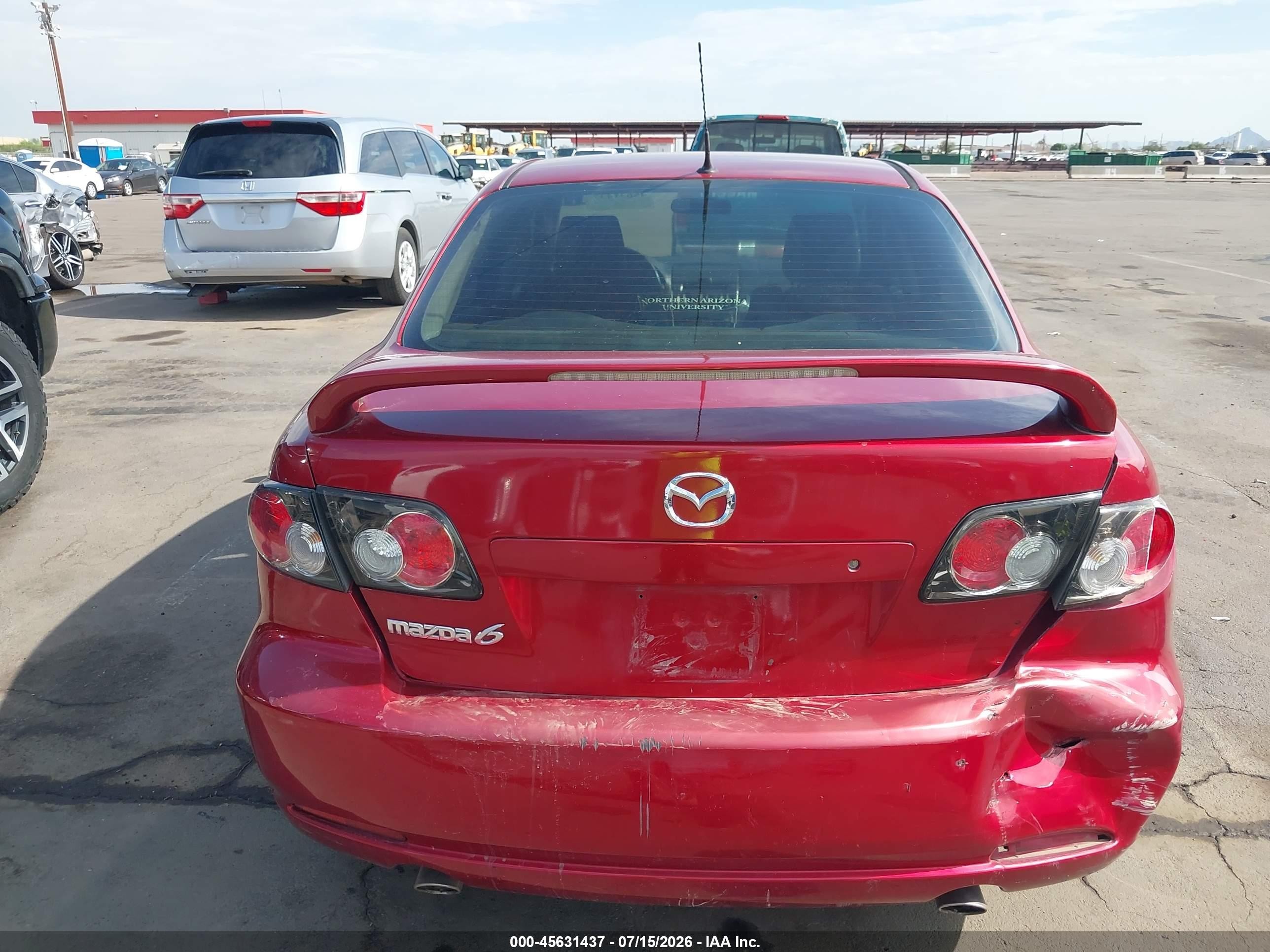 2006 Mazda Mazda6 Sport I Red vin: 1YVHP80CX65M29658