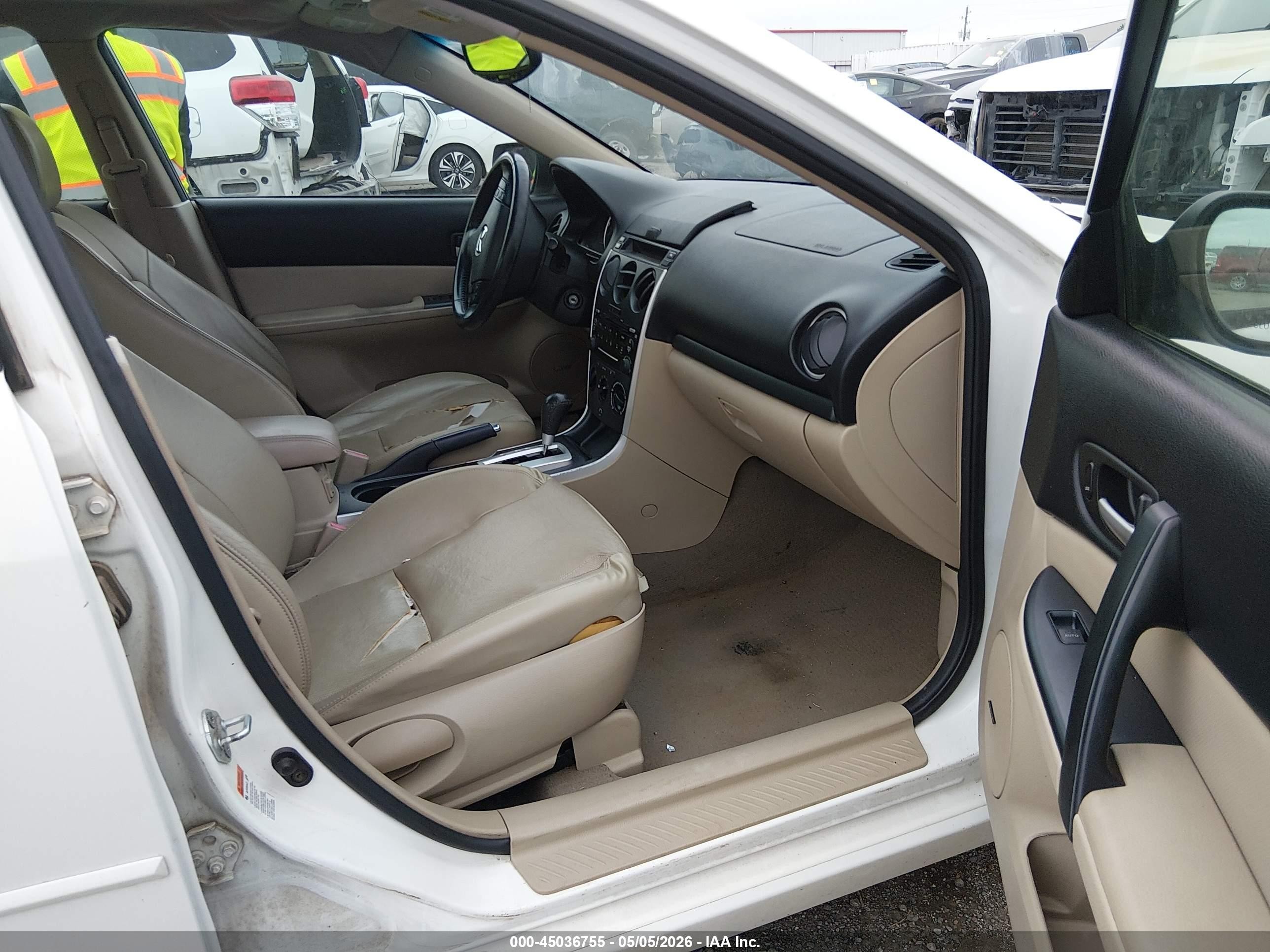 2006 Mazda Mazda6 I Grand Sport White vin: 1YVHP80CX65M40546