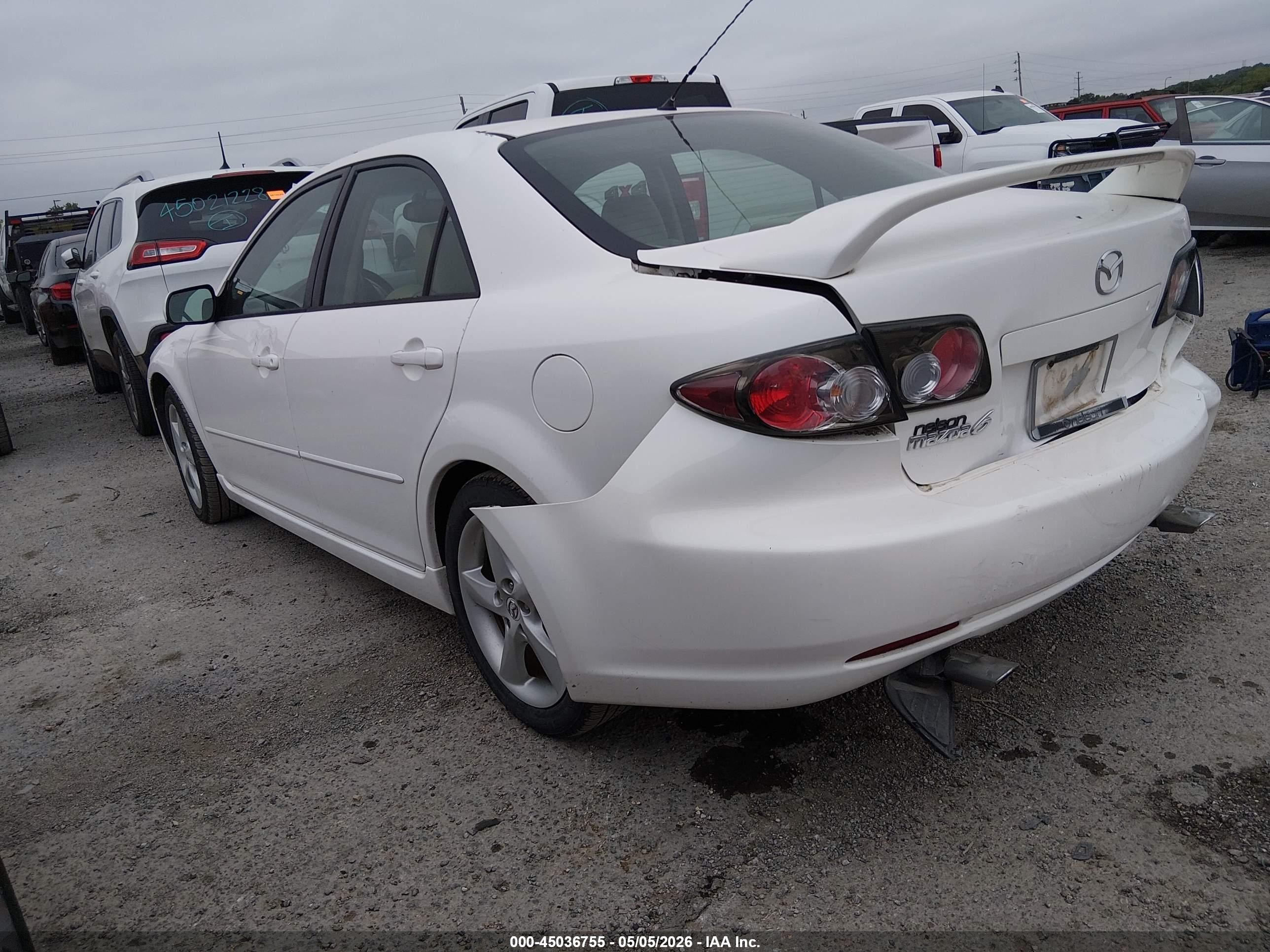 2006 Mazda Mazda6 I Grand Sport White vin: 1YVHP80CX65M40546
