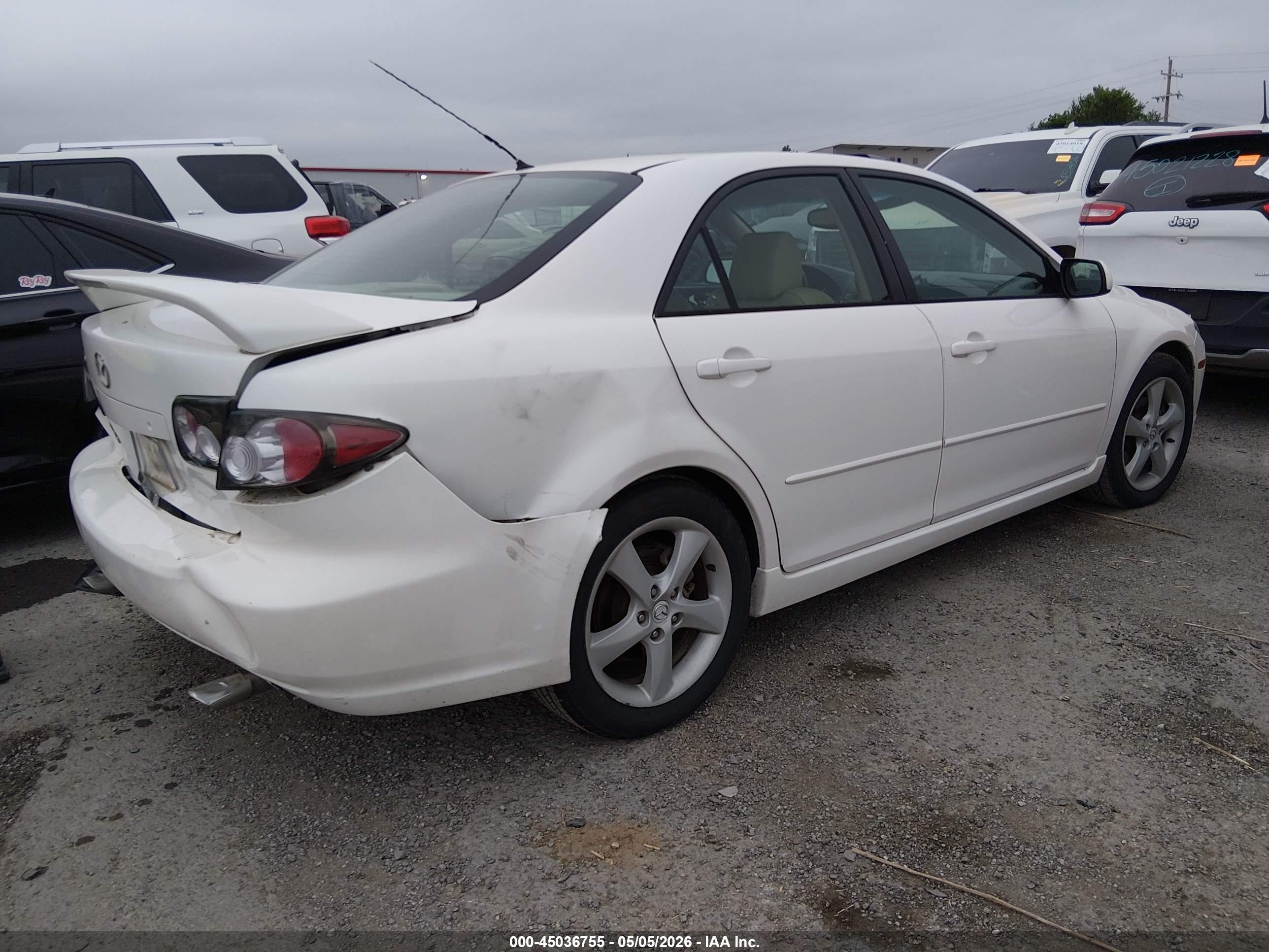2006 Mazda Mazda6 I Grand Sport White vin: 1YVHP80CX65M40546