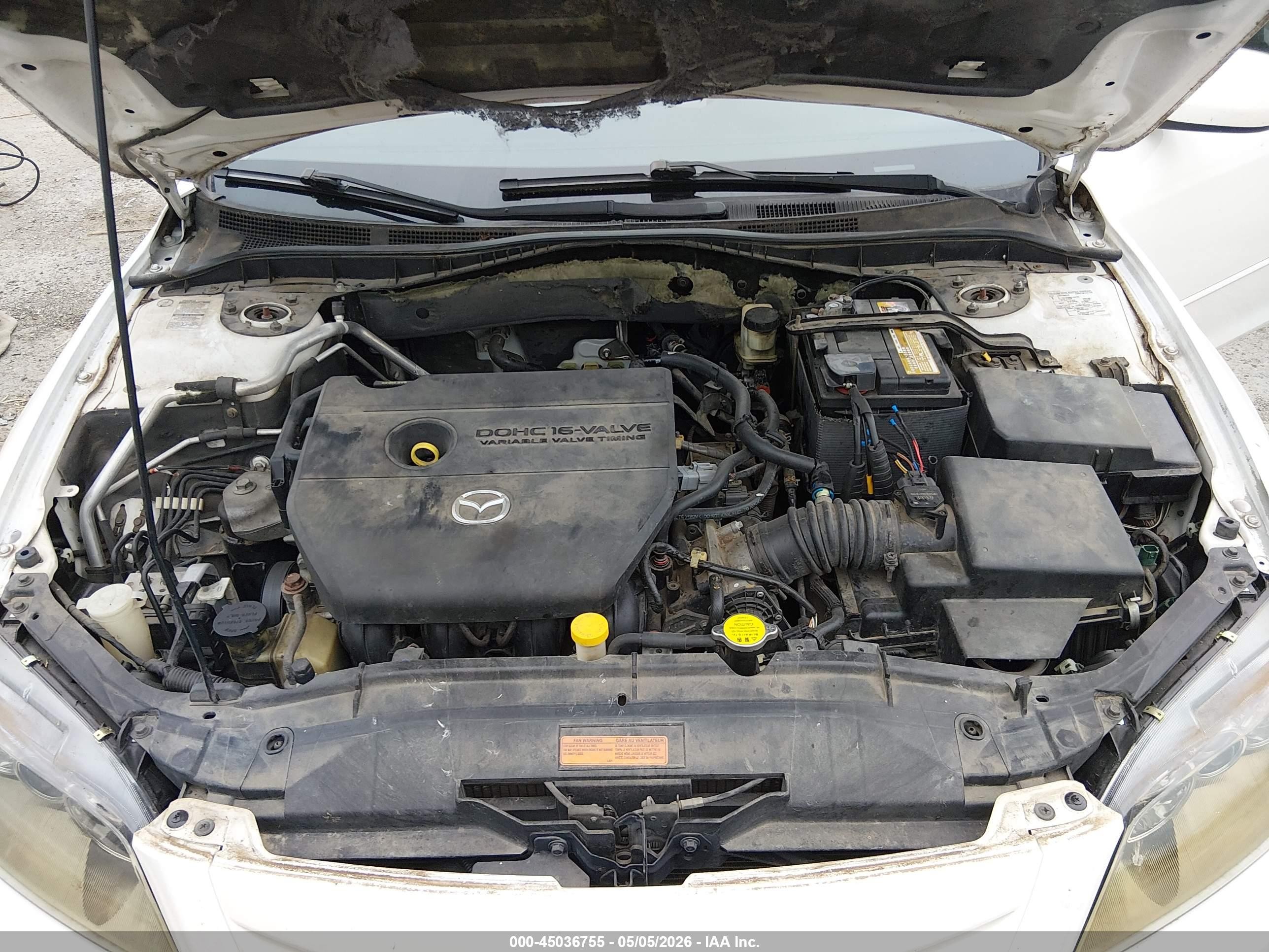 2006 Mazda Mazda6 I Grand Sport White vin: 1YVHP80CX65M40546