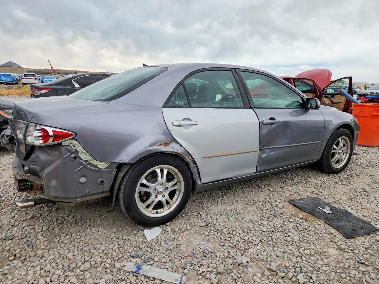 2007 Mazda 6 I Gray vin: 1YVHP80CX75M24378