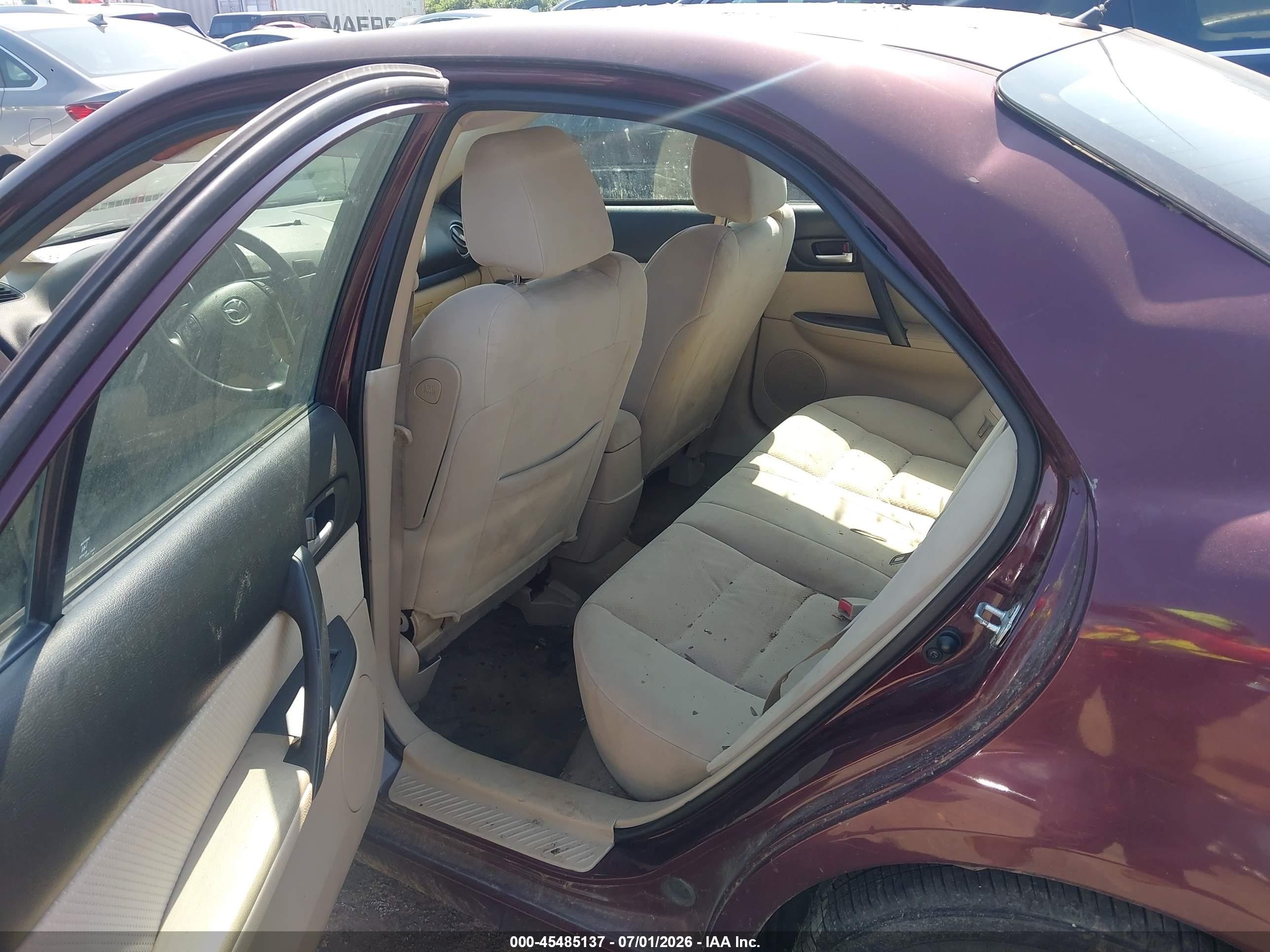 2008 Mazda Mazda6 I Sport Ve Бордовый vin: 1YVHP80CX85M24978