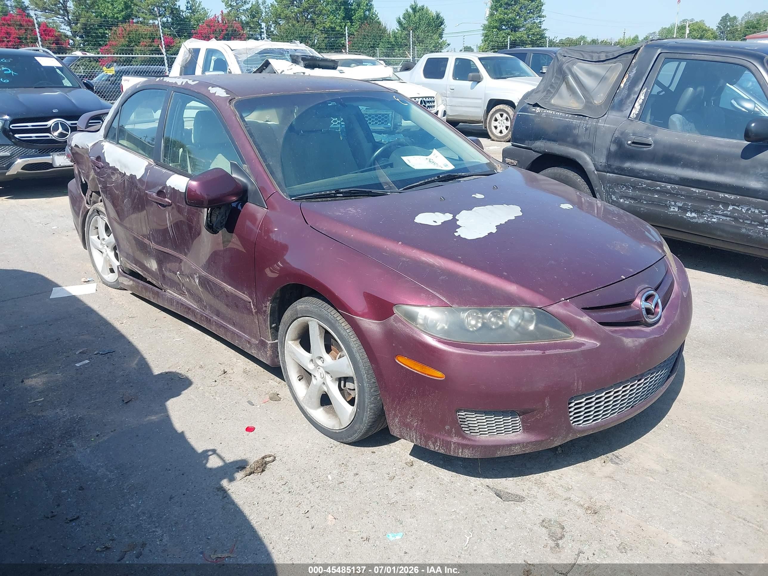 2008 Mazda Mazda6 I Sport Ve Burgundy vin: 1YVHP80CX85M24978